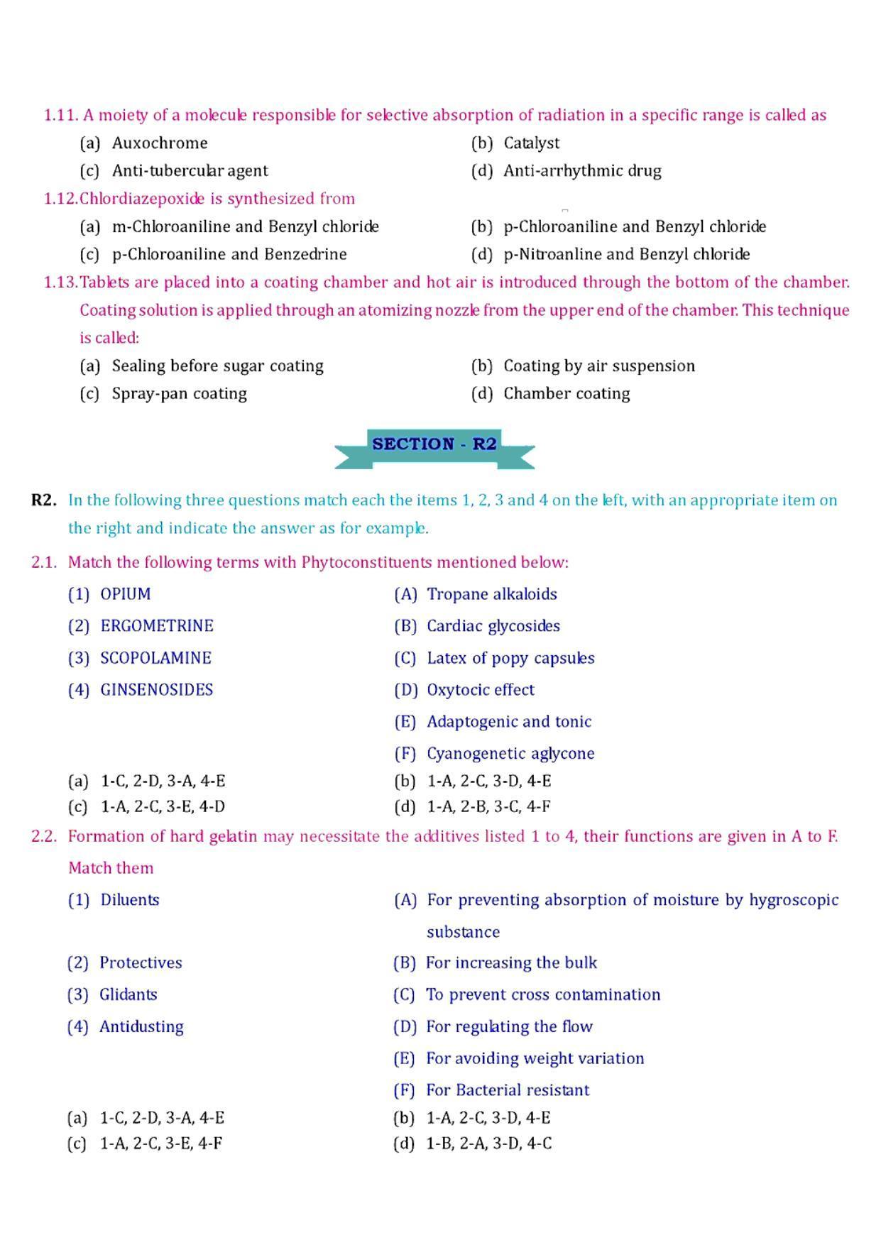 GPAT 1996 Question Paper with Answer Key - Page 3