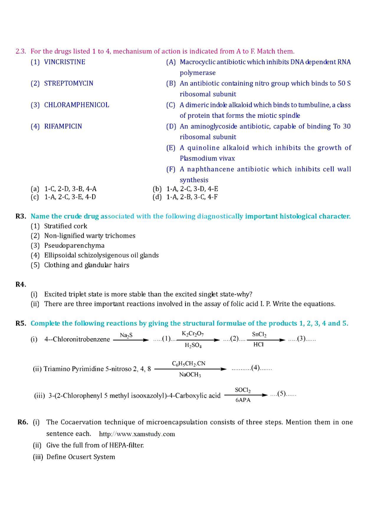 GPAT 1996 Question Paper with Answer Key - Page 4