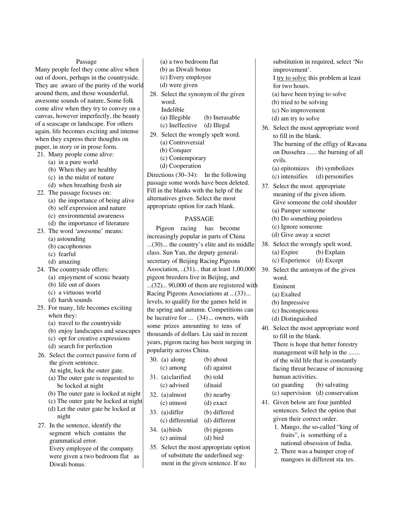 CUET English Sample Paper 1 - Page 2