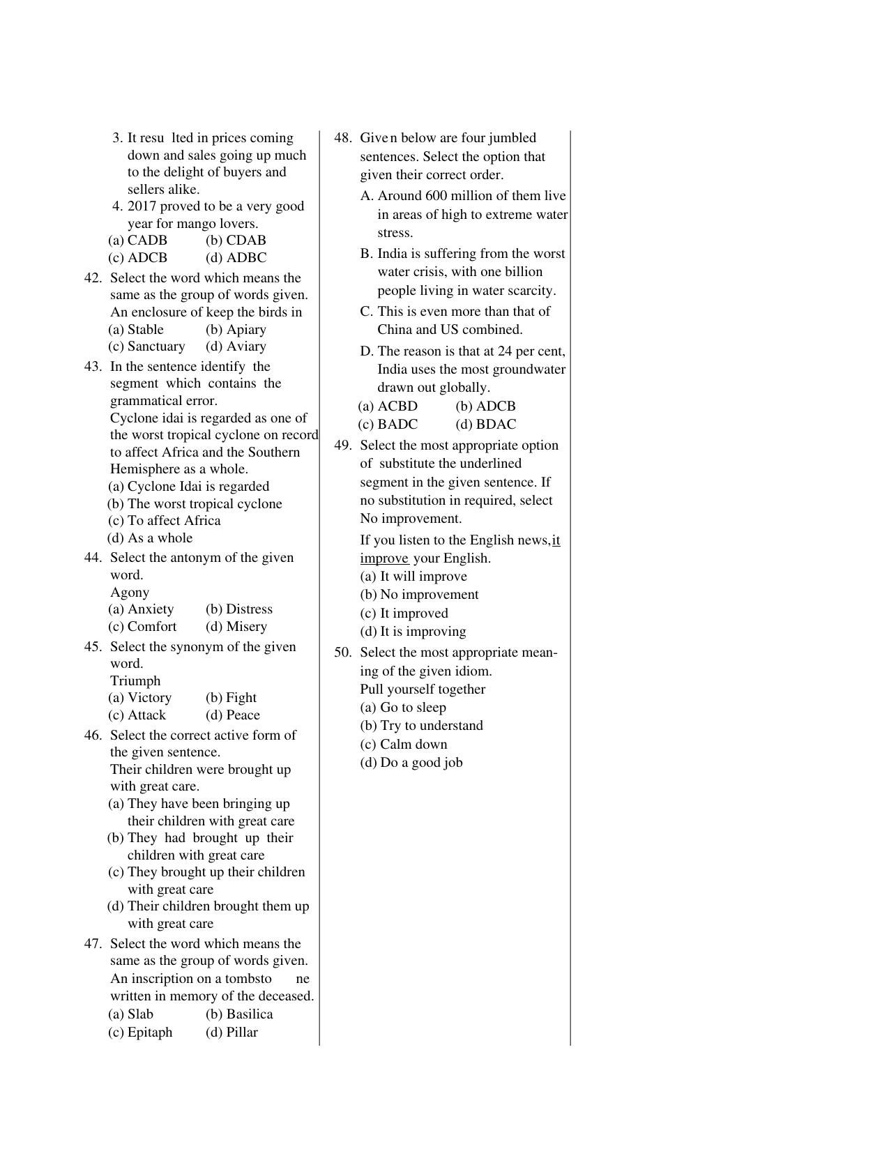 CUET English Sample Paper 1 - Page 3