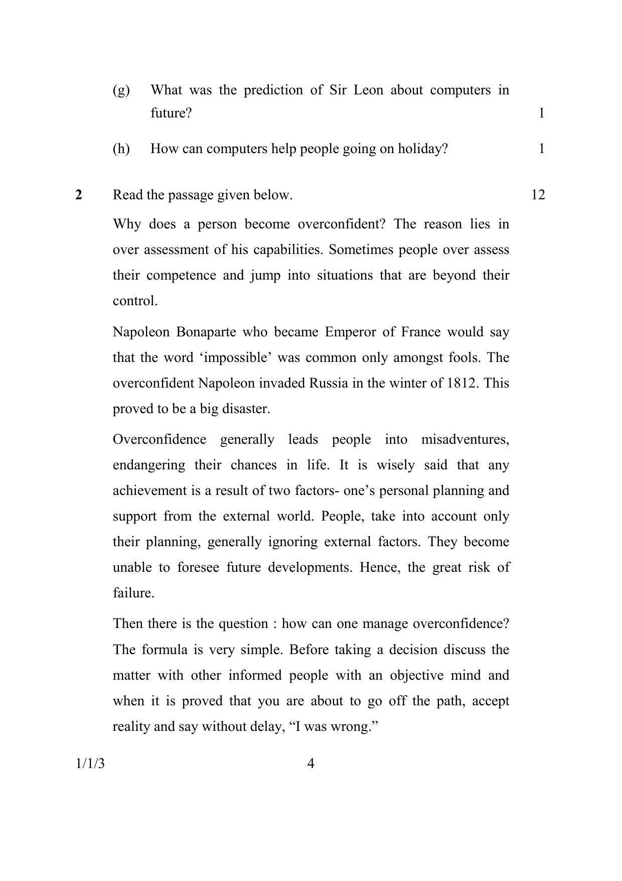 CBSE Class 10 1-1-3 ENGLISH COMMUNICATIVE 2016 Question Paper - Page 4