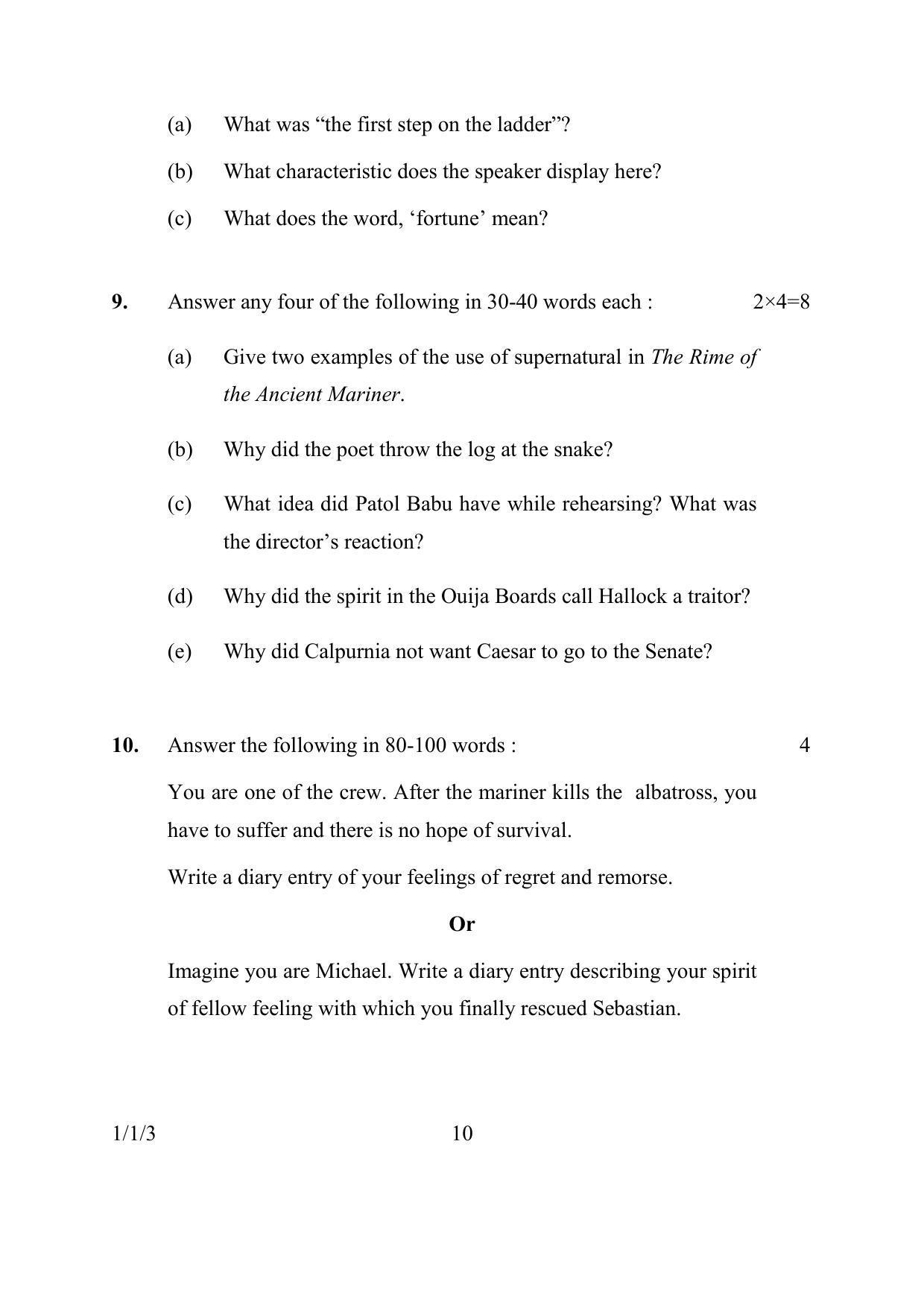 CBSE Class 10 1-1-3 ENGLISH COMMUNICATIVE 2016 Question Paper - Page 10