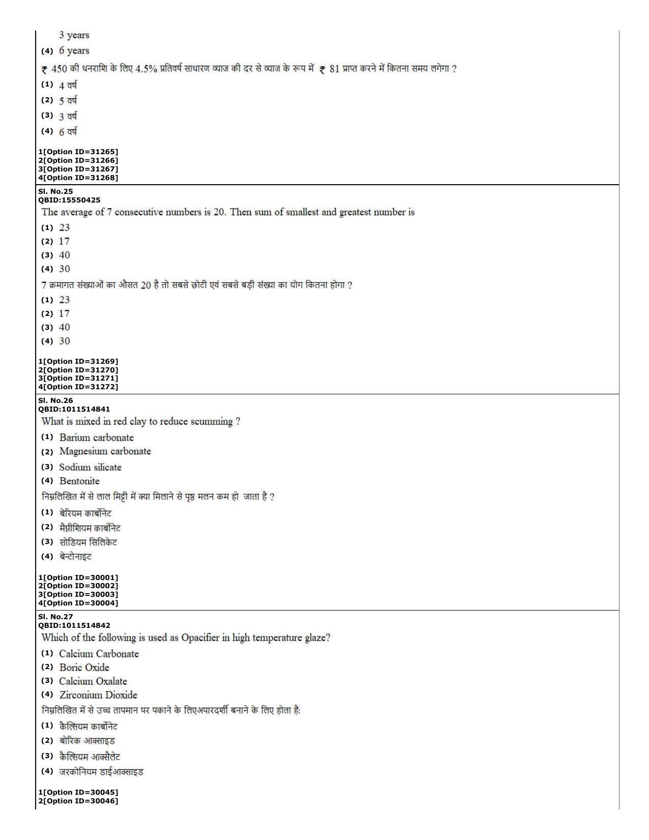 CUET (PG) 2022: PGQP-74 Pottery & Ceramics  (10-09-2022) Question Paper - Page 10