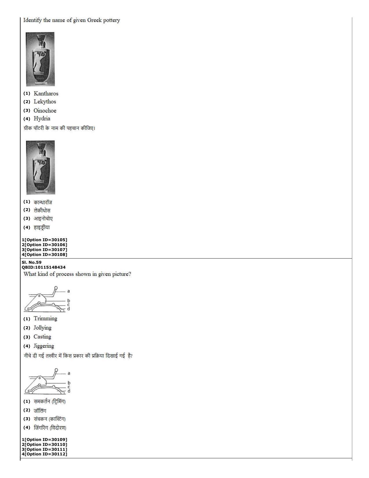 CUET (PG) 2022: PGQP-74 Pottery & Ceramics  (10-09-2022) Question Paper - Page 20