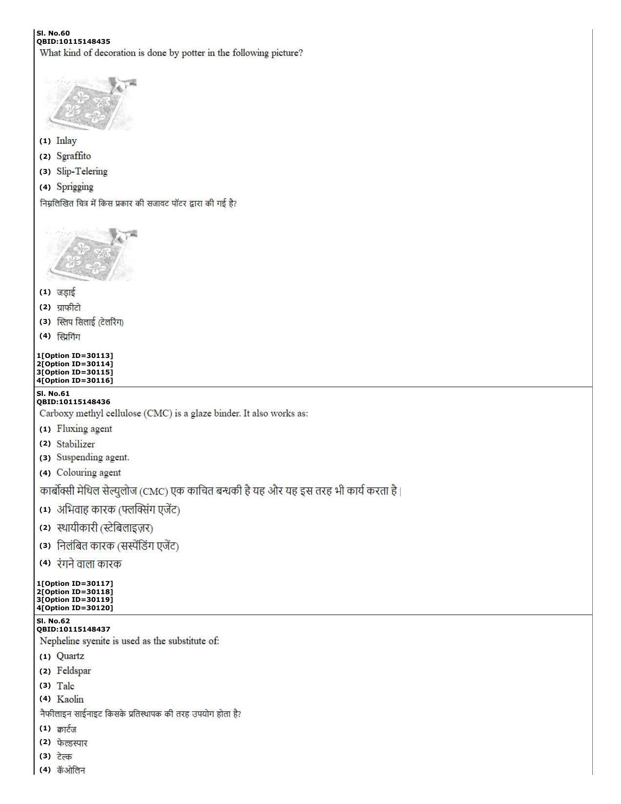 CUET (PG) 2022: PGQP-74 Pottery & Ceramics  (10-09-2022) Question Paper - Page 21