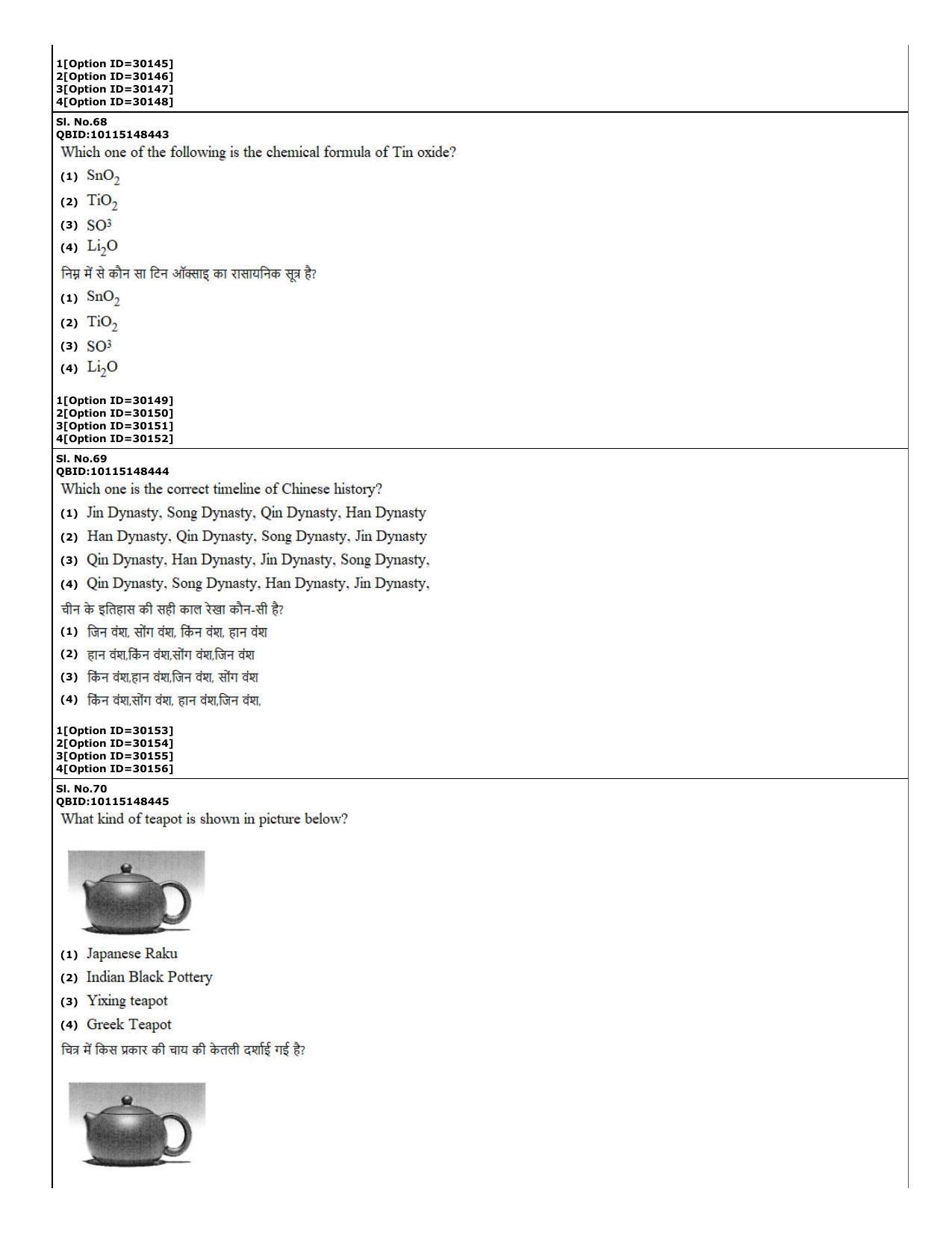 CUET (PG) 2022: PGQP-74 Pottery & Ceramics  (10-09-2022) Question Paper - Page 24