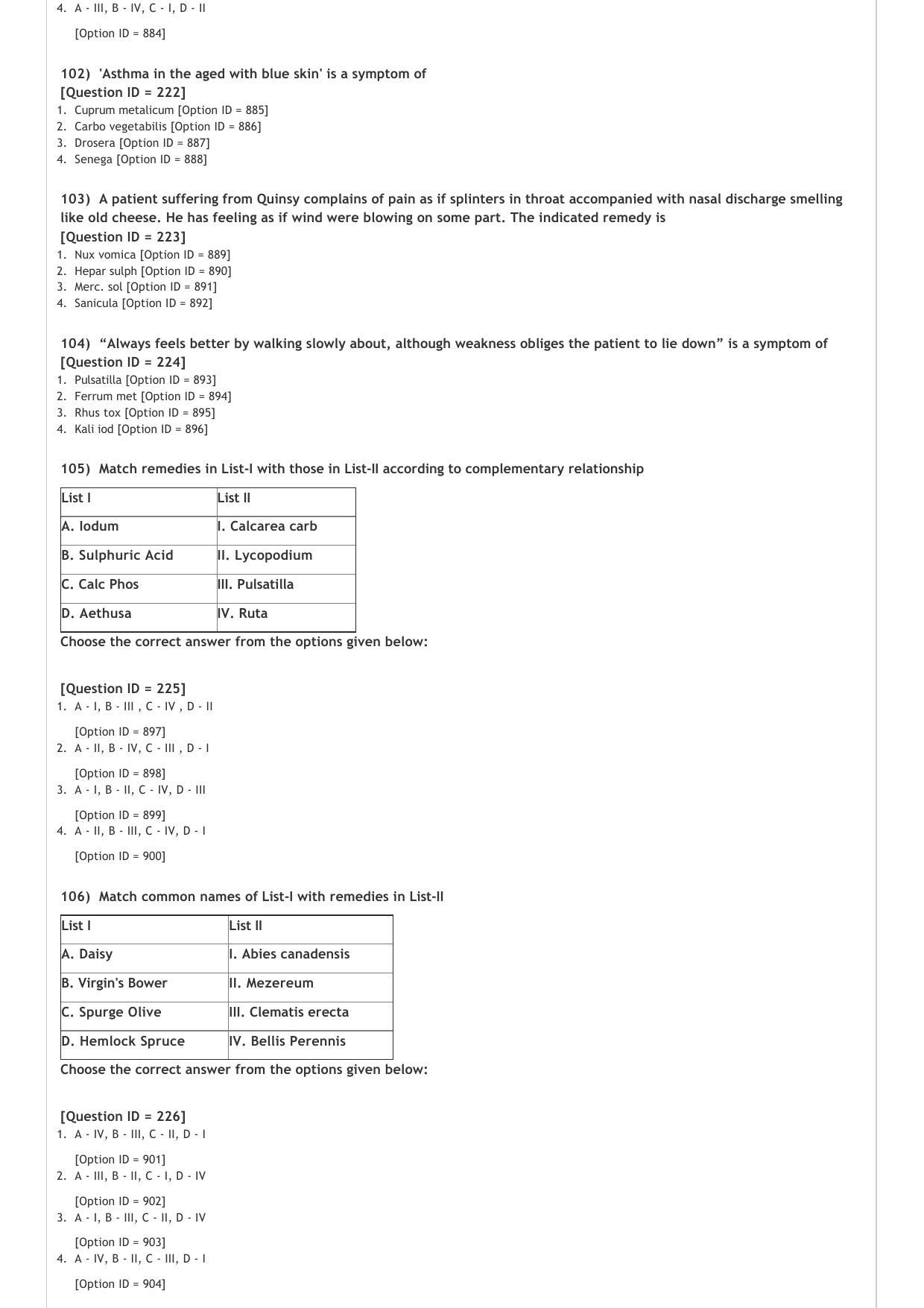 AIAPGET 2021 Homeopathy Question Paper - Page 20