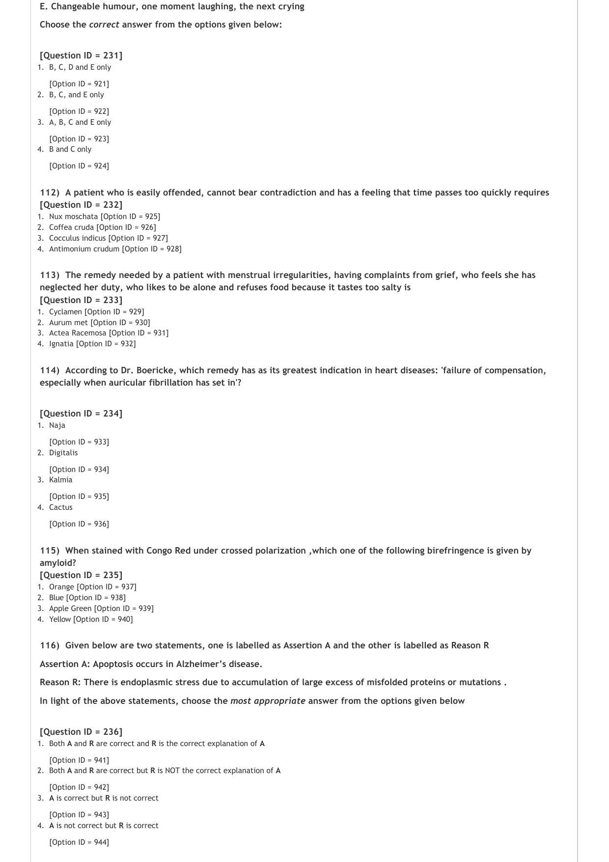 AIAPGET 2021 Homeopathy Question Paper - Page 22