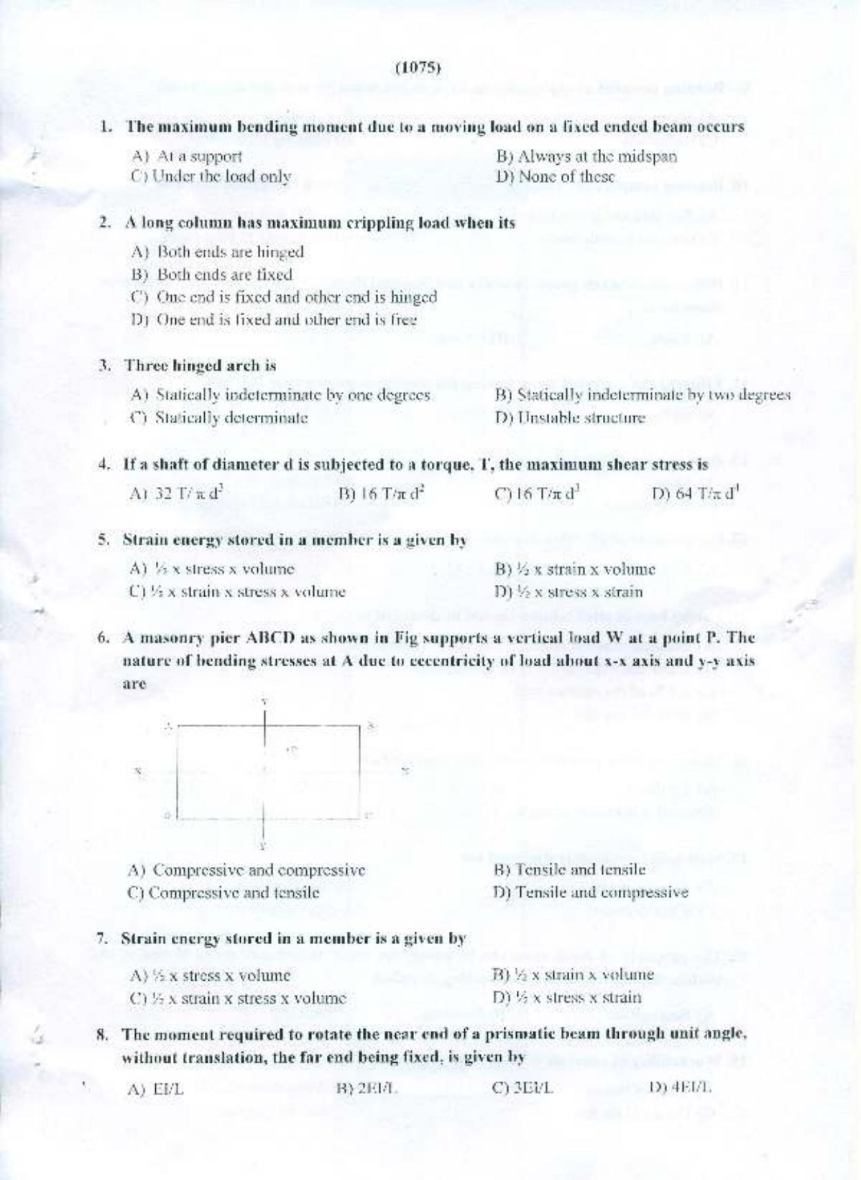 PU MPET Civil Engineering 2015 Question Paper - Page 2