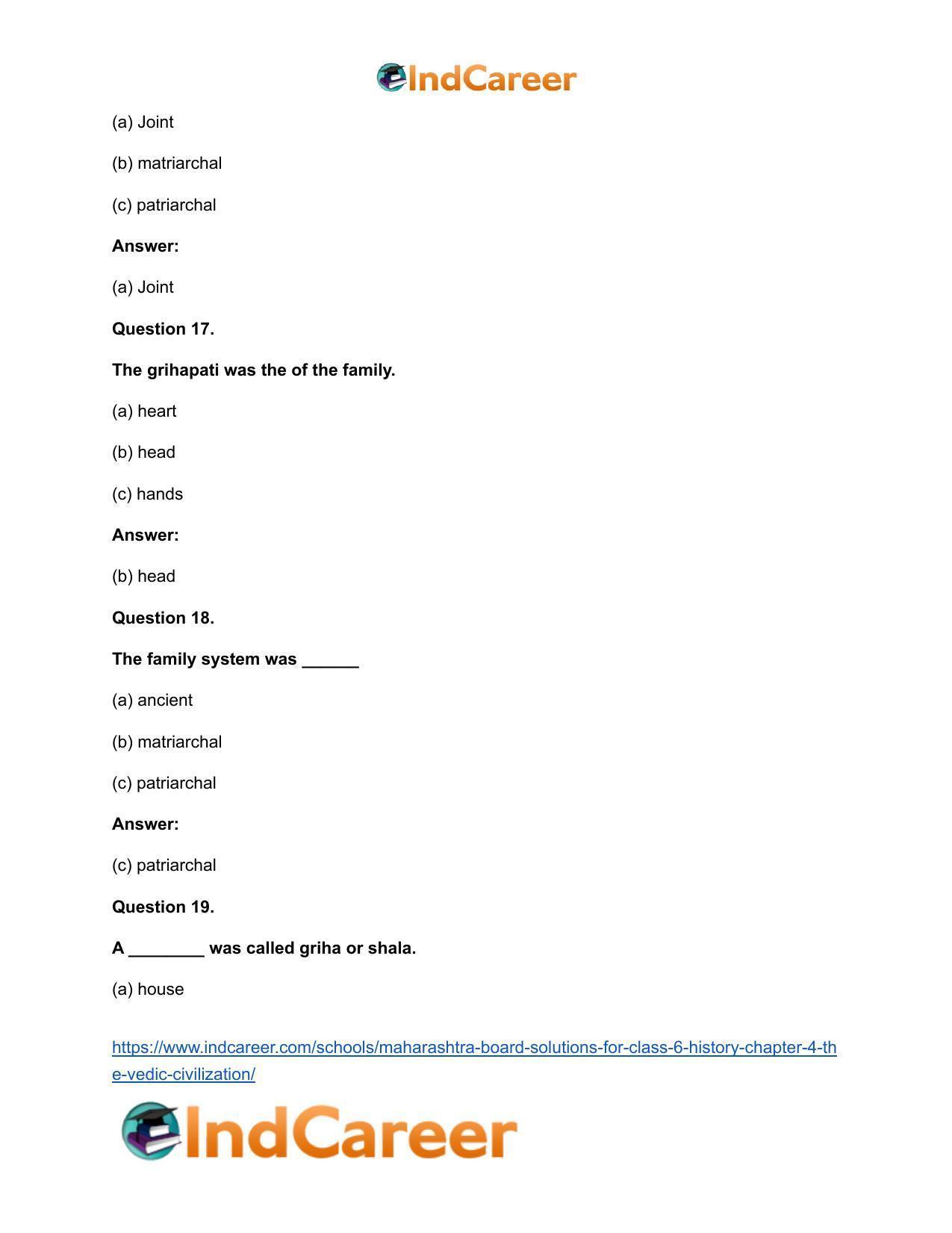 Maharashtra Board Solutions for Class 6- History: Chapter 4- The Vedic Civilization - Page 13