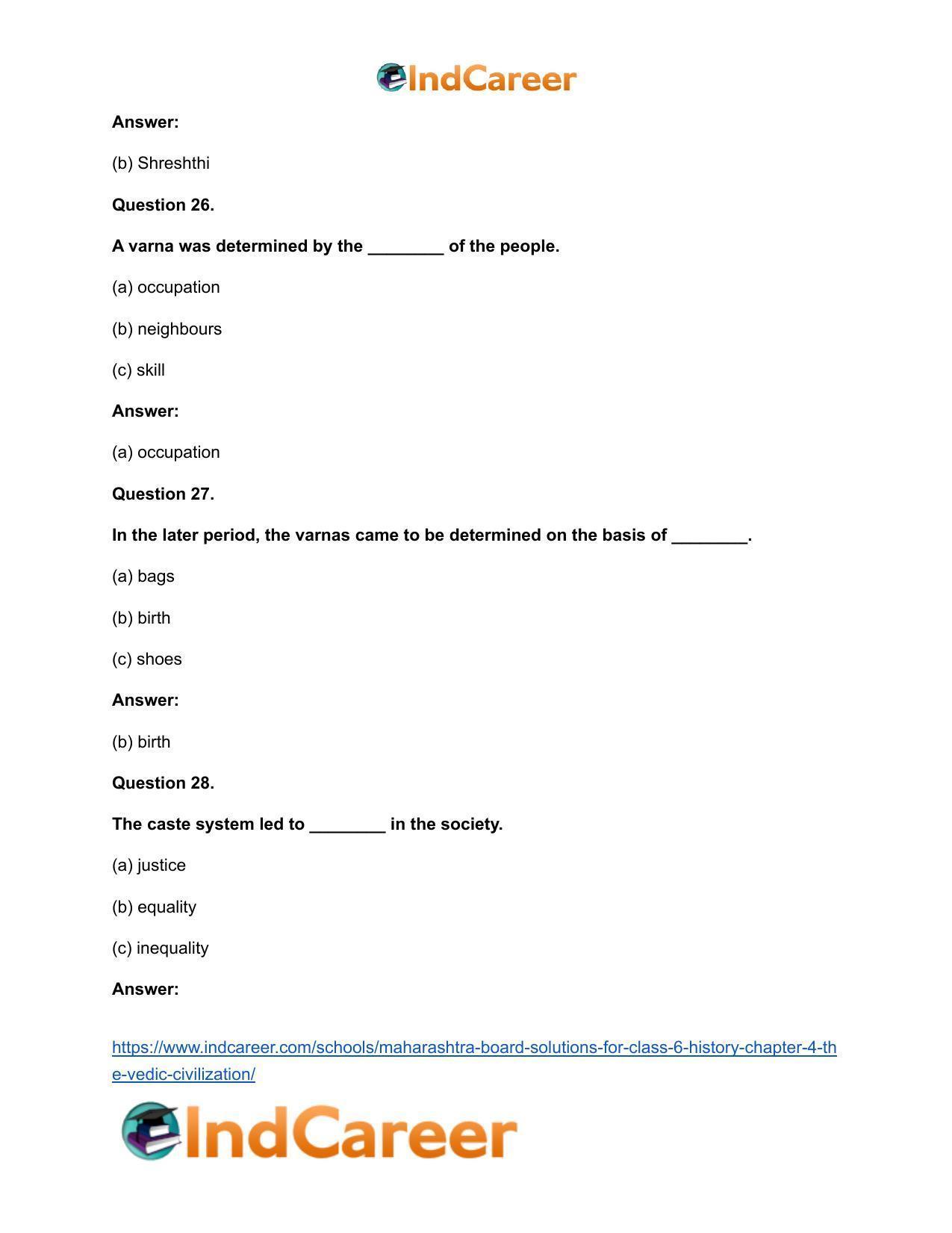 Maharashtra Board Solutions for Class 6- History: Chapter 4- The Vedic Civilization - Page 16