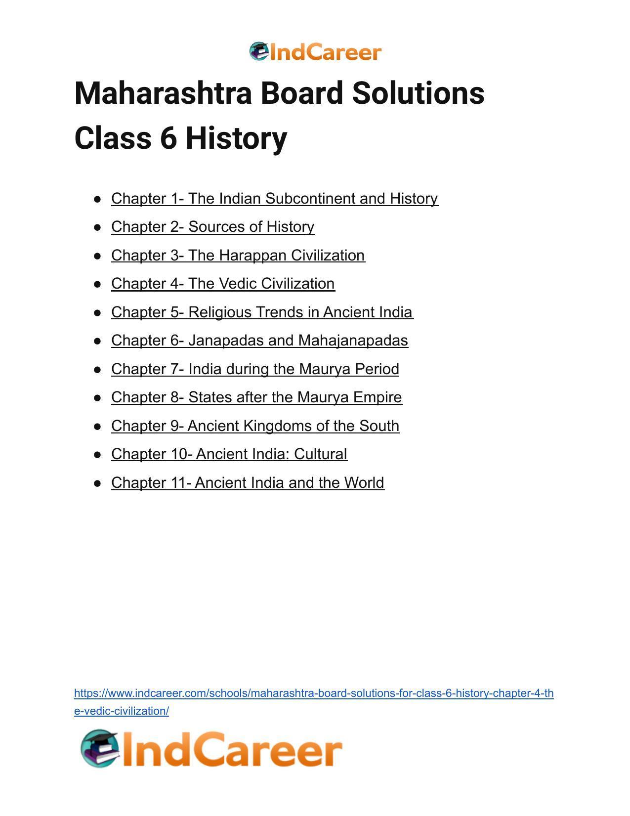 Maharashtra Board Solutions for Class 6- History: Chapter 4- The Vedic Civilization - Page 24