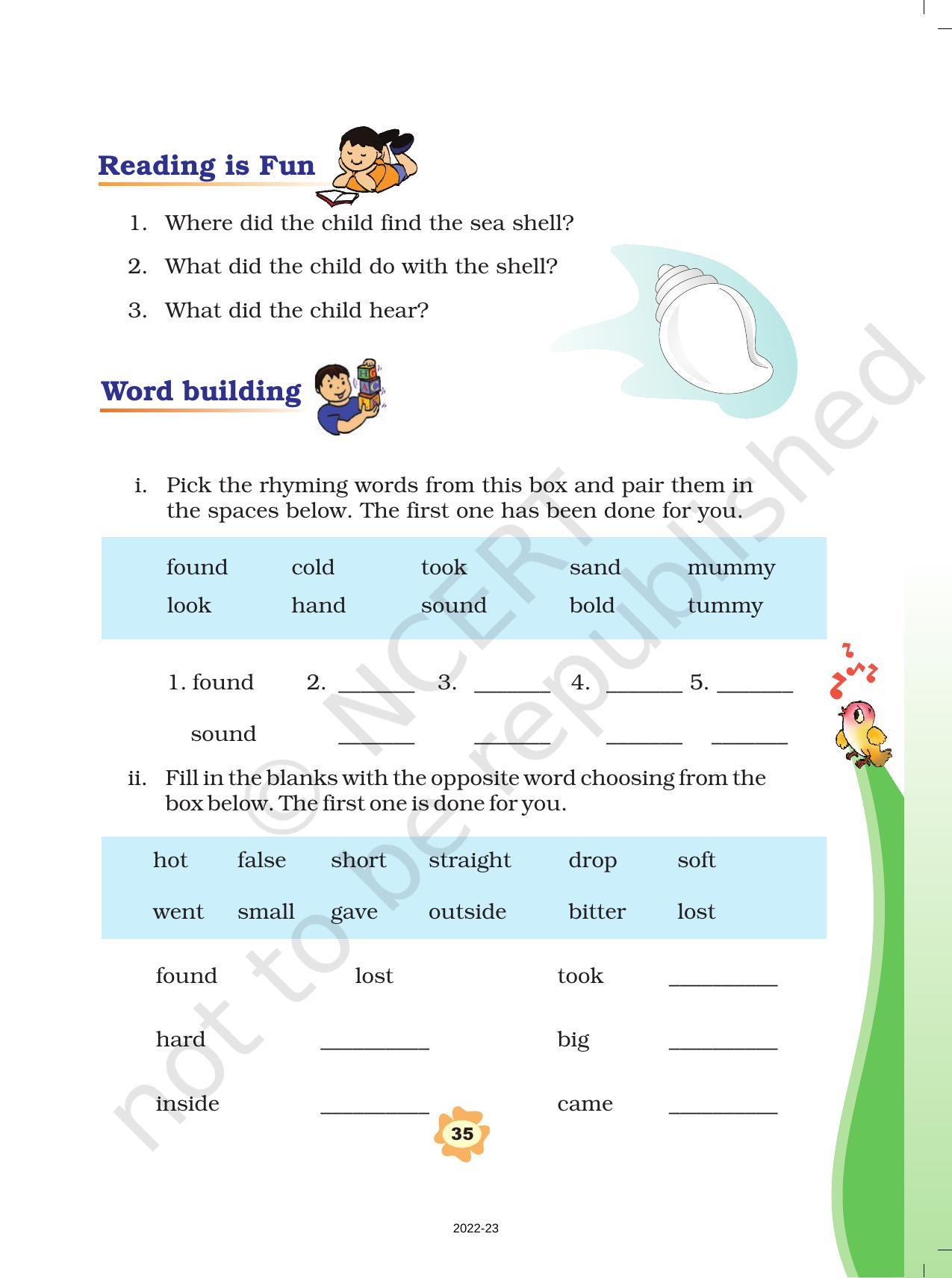 NCERT Book for Class 3 English: Unit IV.1-Sea Song - Page 2