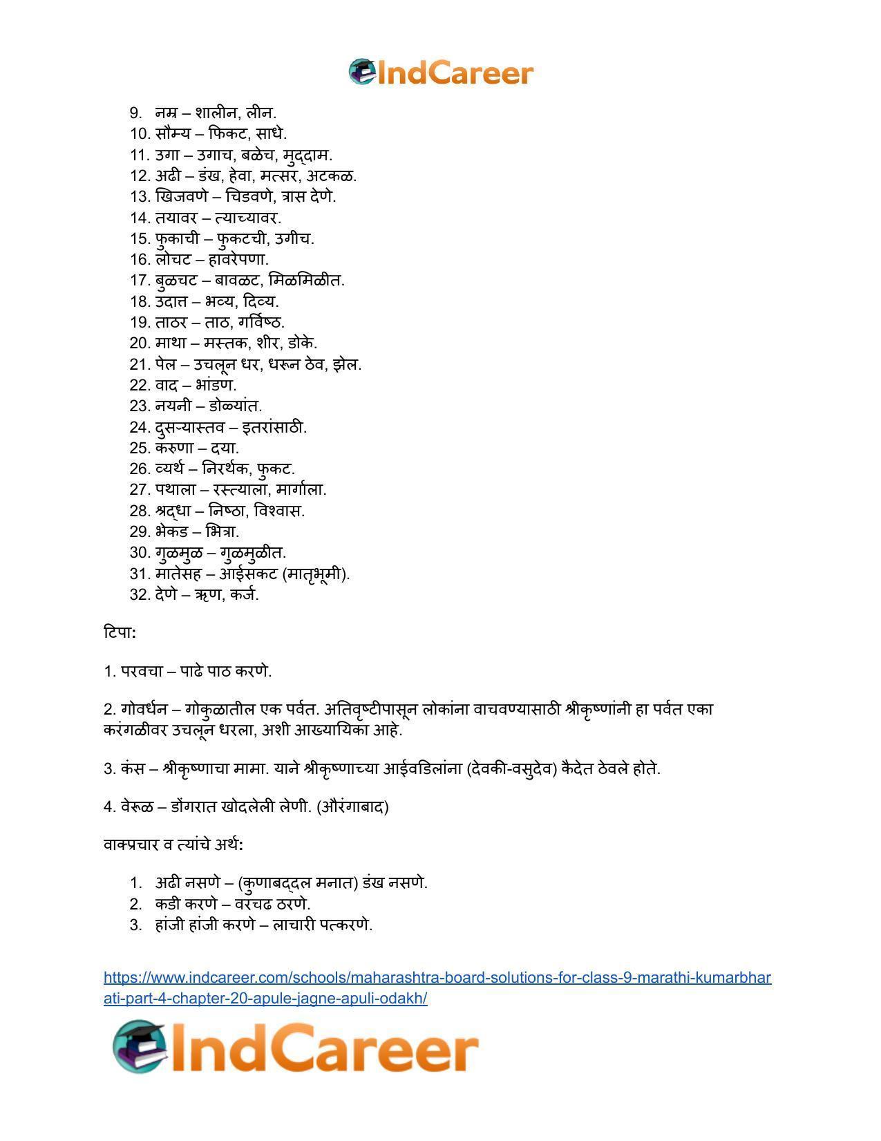 Maharashtra Board Solutions for Class 9- Marathi Kumarbharati (Part- 4): Chapter 20- आपुले जगणे...आपुली ओळख! - Page 14