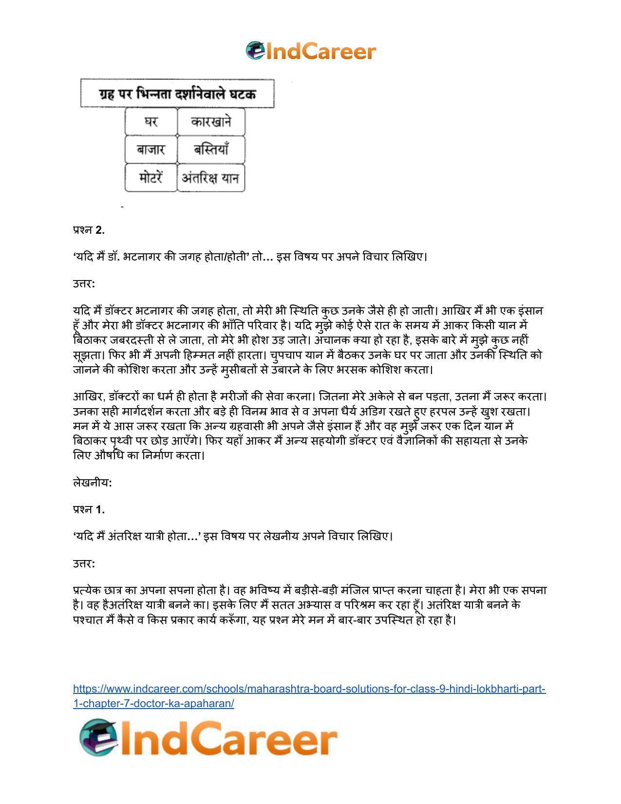 Maharashtra Board Solutions for Class 9- Hindi Lokbharti (Part 1): Chapter 7- डाॅक्टर का अपहरण - Page 4