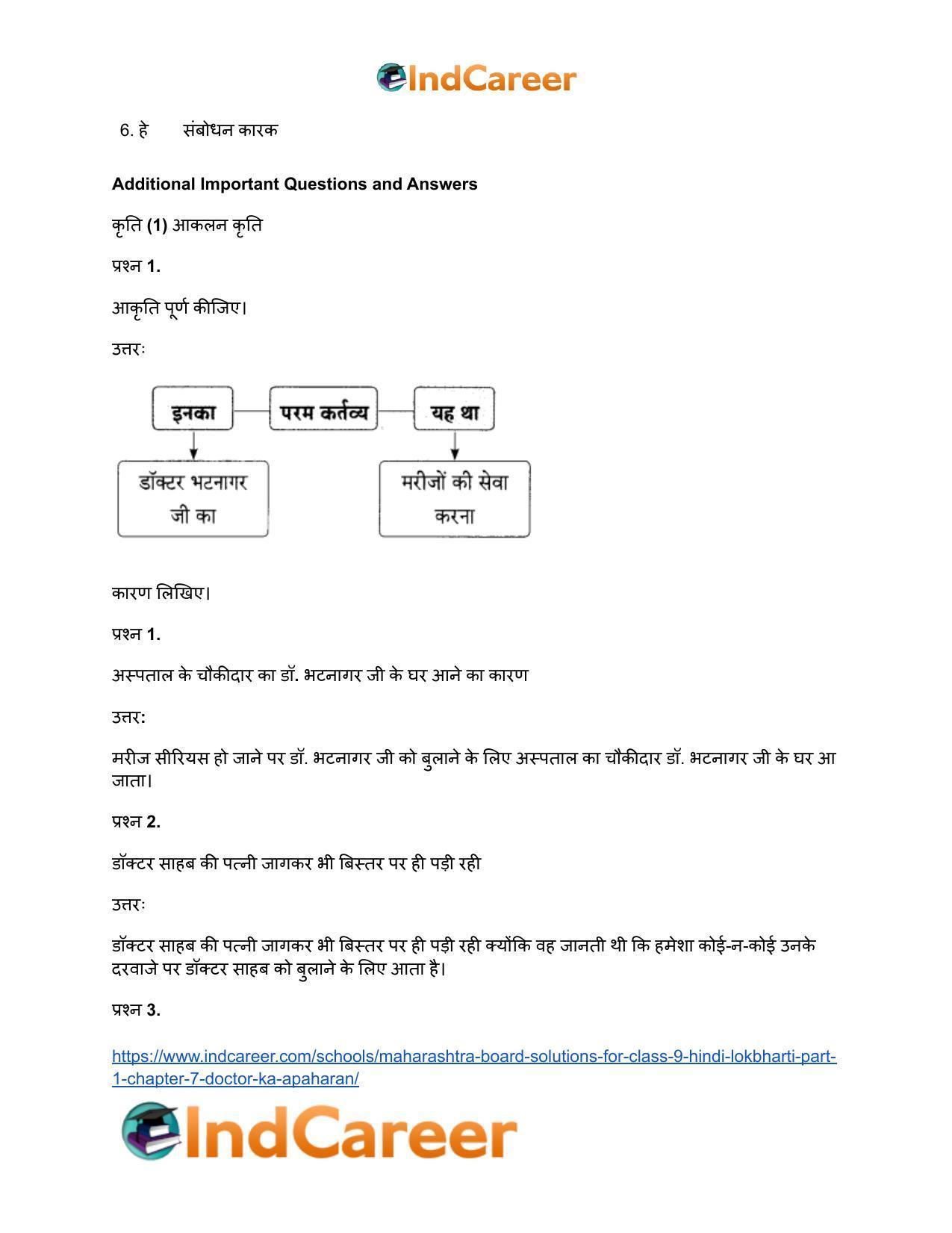 Maharashtra Board Solutions for Class 9- Hindi Lokbharti (Part 1): Chapter 7- डाॅक्टर का अपहरण - Page 9