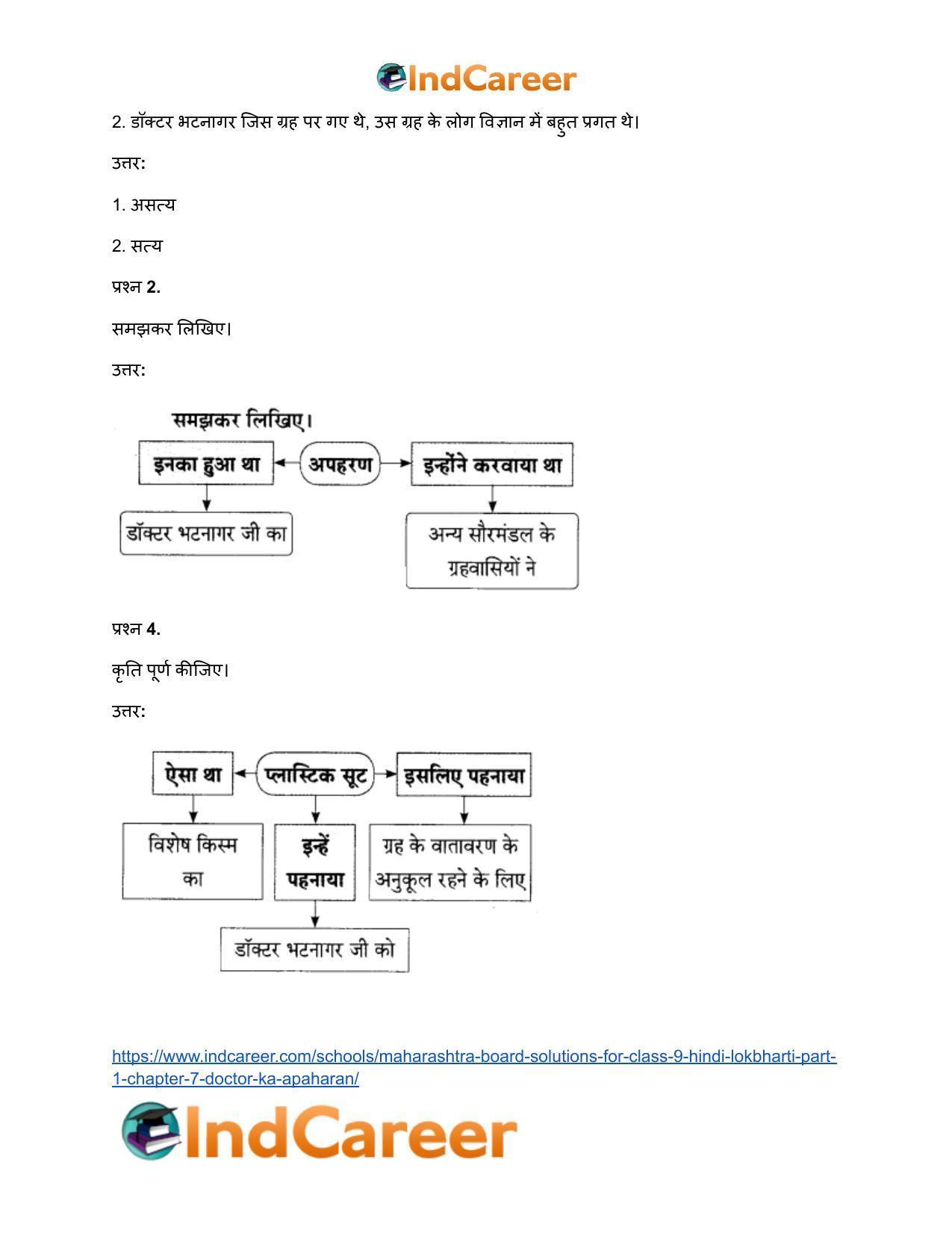 Maharashtra Board Solutions for Class 9- Hindi Lokbharti (Part 1): Chapter 7- डाॅक्टर का अपहरण - Page 12