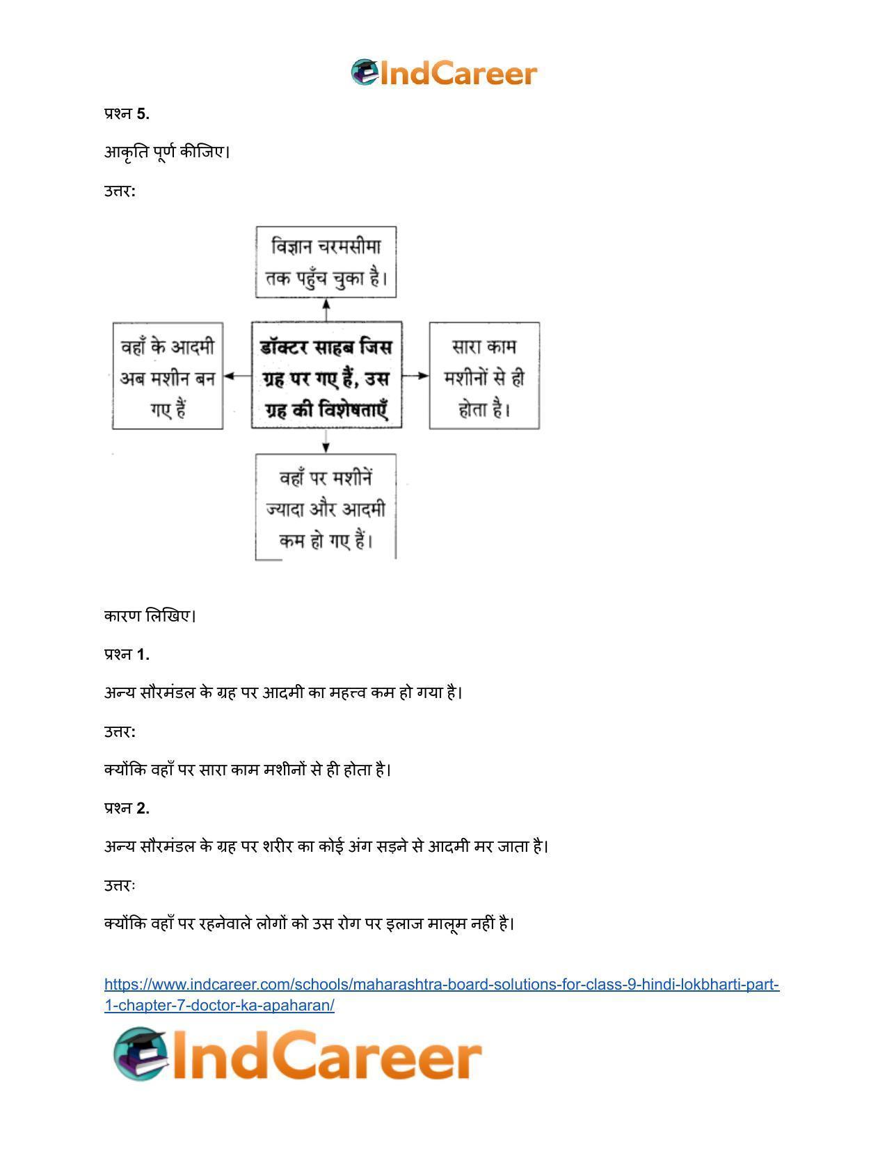 Maharashtra Board Solutions for Class 9- Hindi Lokbharti (Part 1): Chapter 7- डाॅक्टर का अपहरण - Page 13