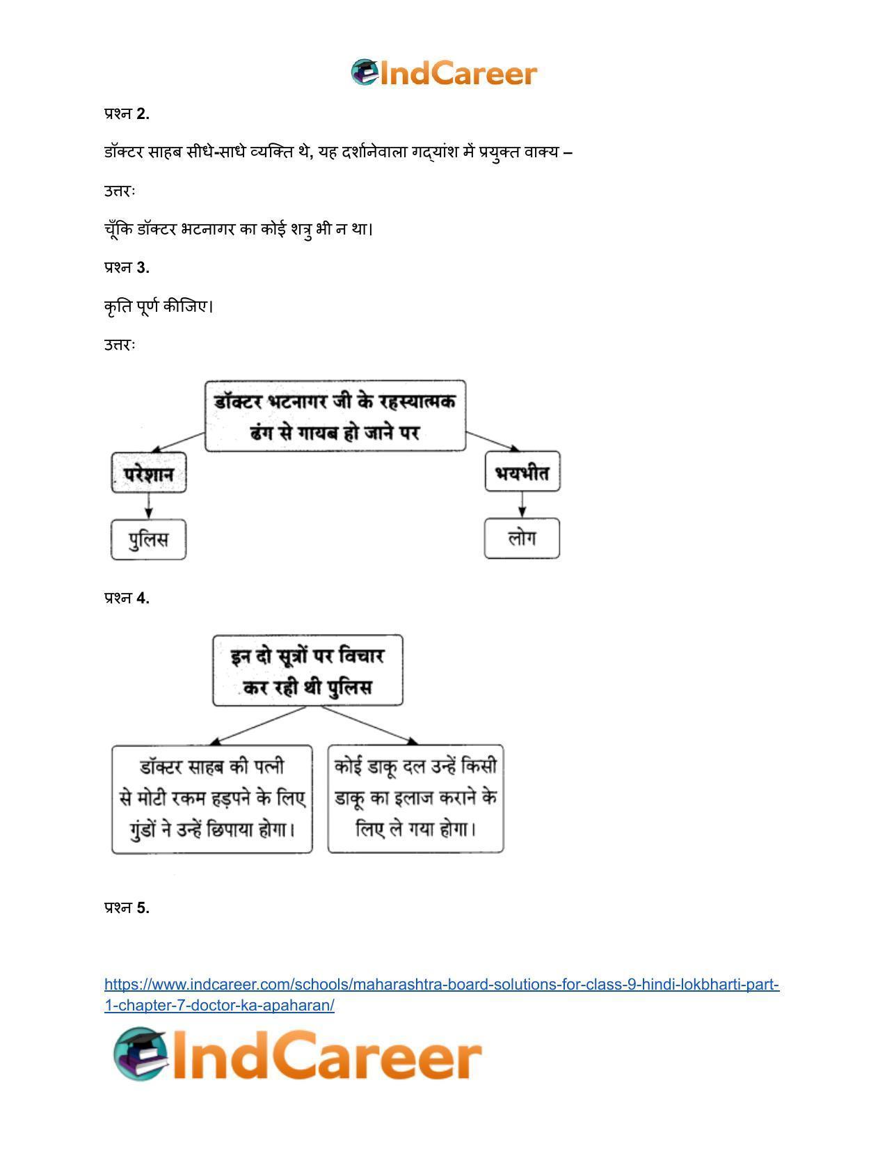 Maharashtra Board Solutions for Class 9- Hindi Lokbharti (Part 1): Chapter 7- डाॅक्टर का अपहरण - Page 17