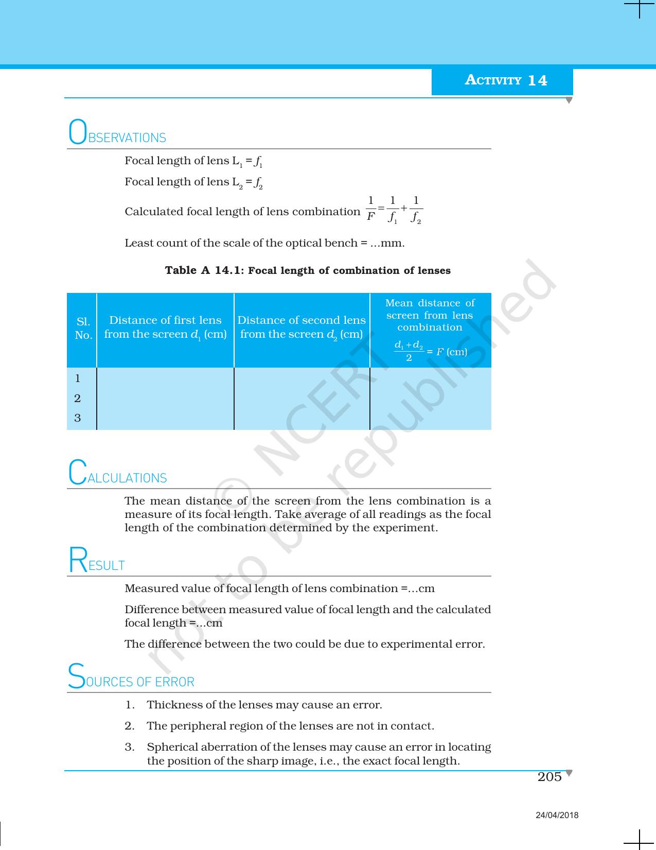NCERT Laboratory Manuals for Class XII Physics - Activities 12 to 14 - Page 16