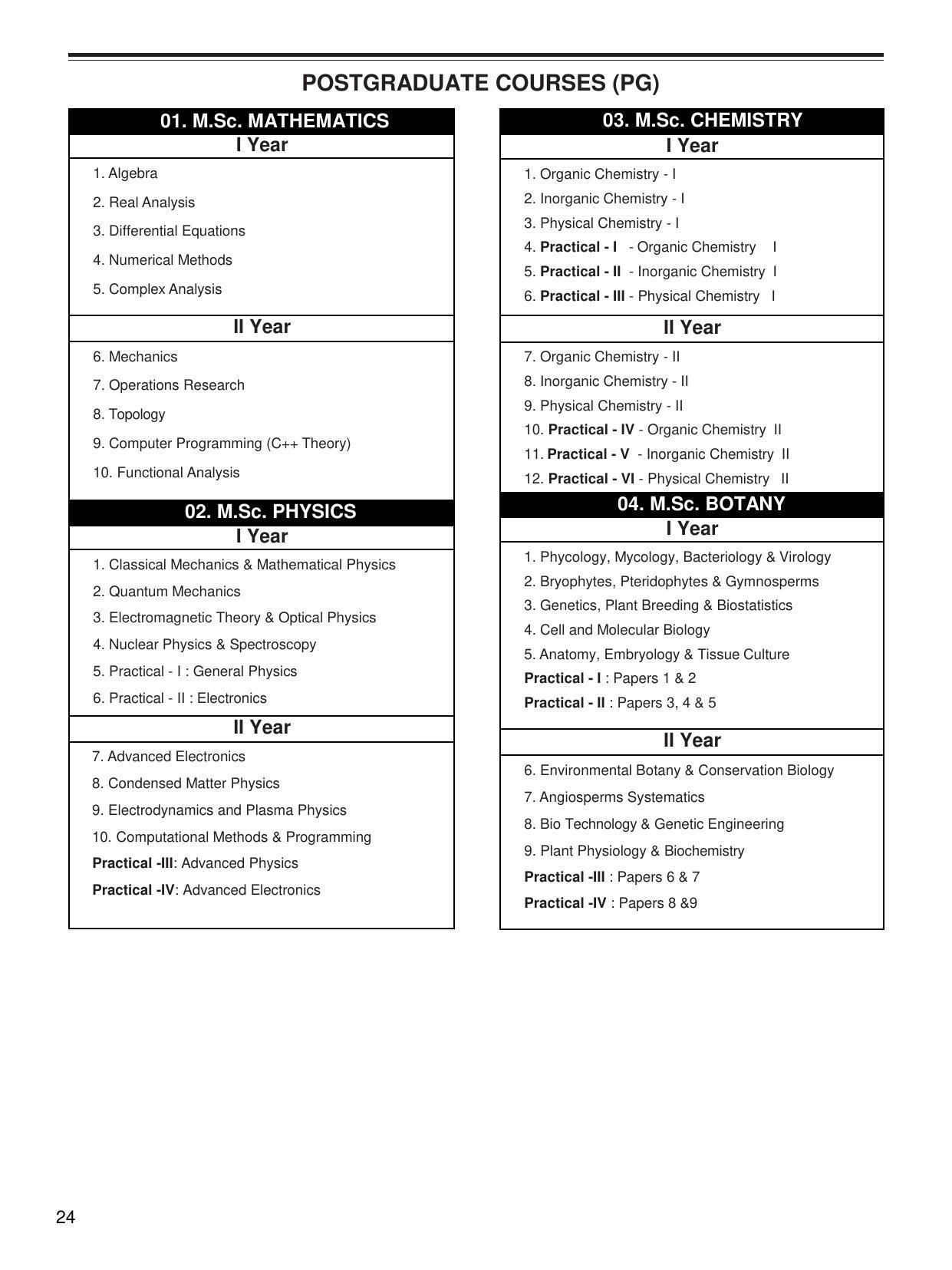Bharathiar University, Coimbatore Distance Education Prospectus 2021 - Page 26