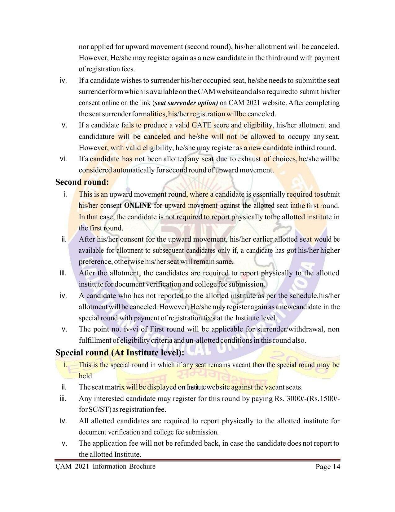 Rajasthan Technical University, Kota Information Brochure 2021-22 - Page 14