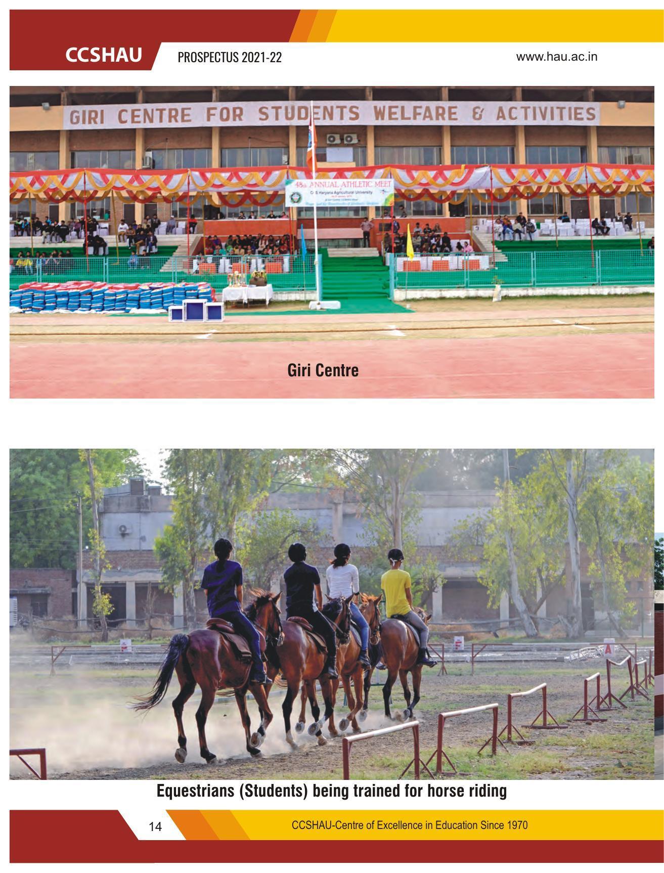 Chaudhary Charan Singh Haryana Agricultural University, Hisar 2021-22 (Prospectus) - Page 24