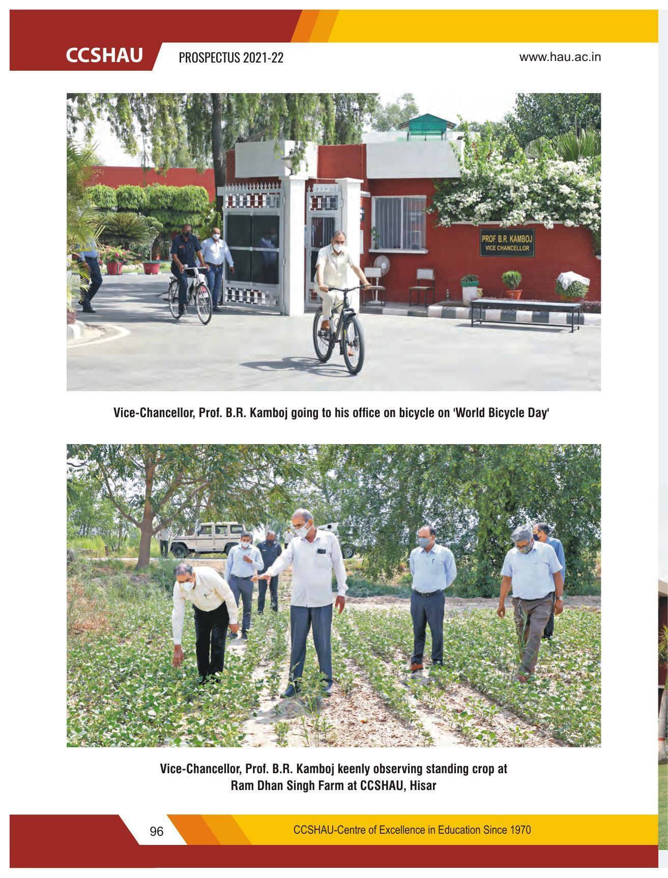 Chaudhary Charan Singh Haryana Agricultural University, Hisar 2021-22 (Prospectus) - Page 106