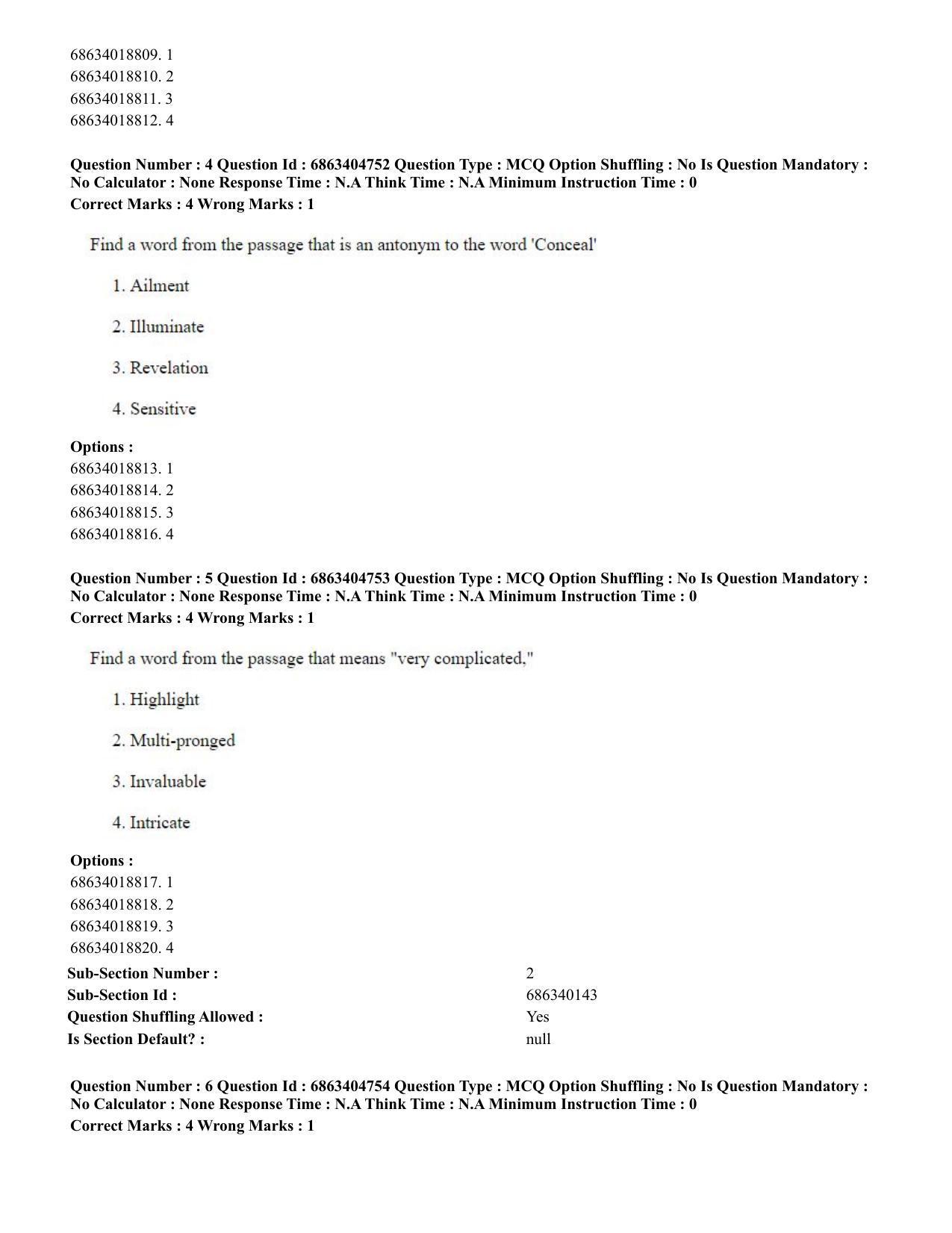 CUET PG 2023: HUQP25 – Music- Percussion (Eng.) - Shift 1 (5-06-2023) Question Paper - Page 6