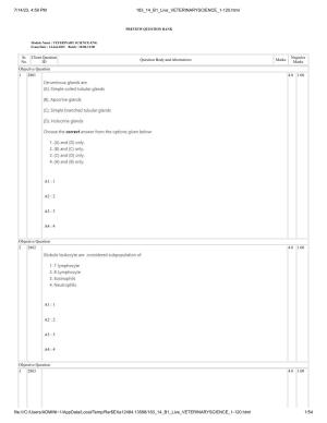 ICAR AIEEA PG 2023 VETERINARY SCIENCE Question Paper- 14 July 2023