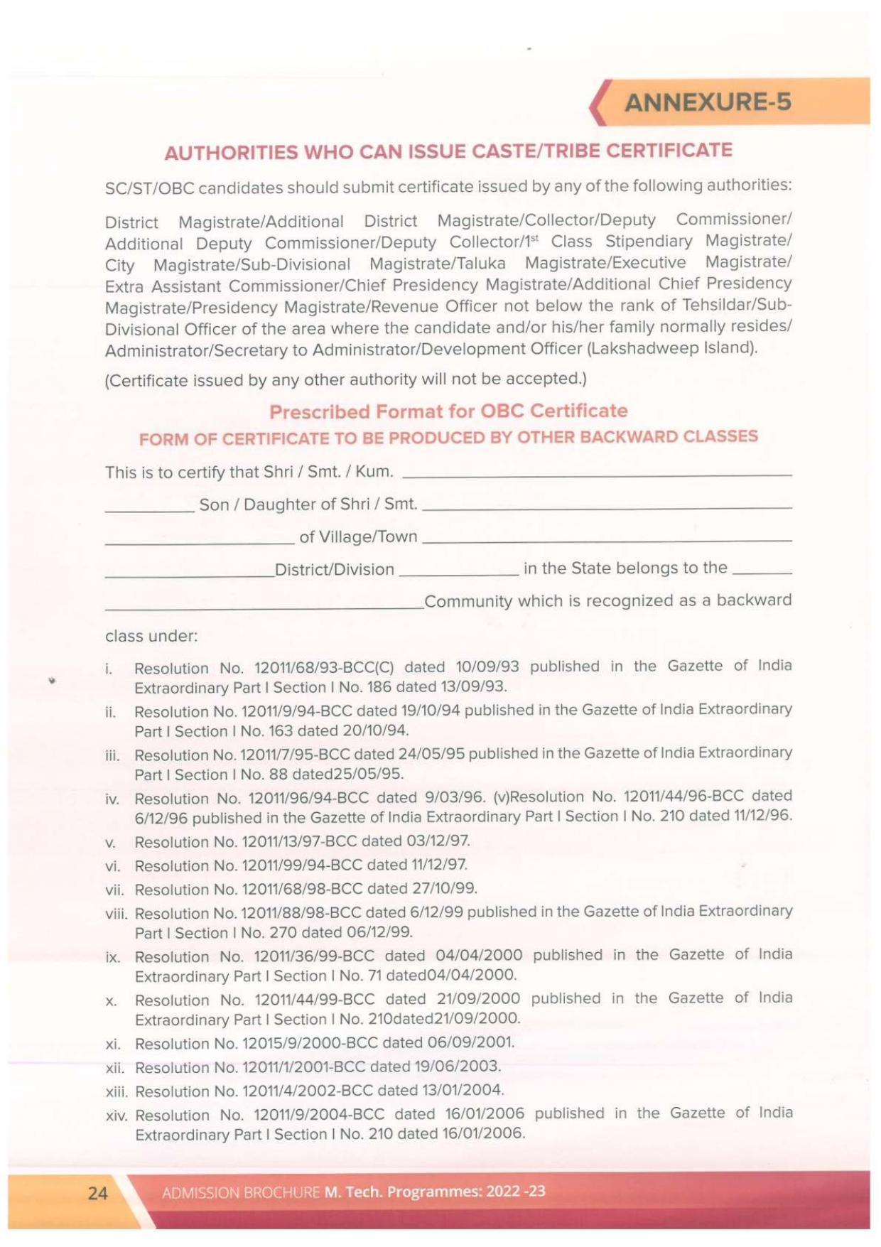 Delhi Technological University, Delhi MTech. Admission Brochure 2022-23 - Page 24