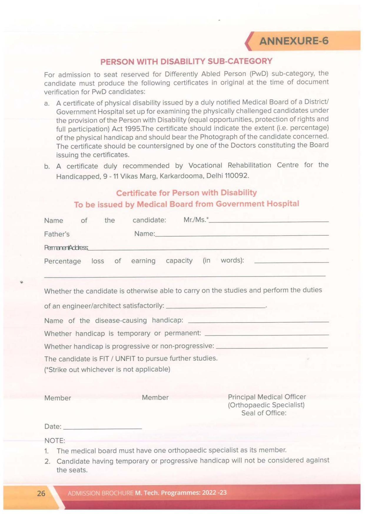 Delhi Technological University, Delhi MTech. Admission Brochure 2022-23 - Page 26