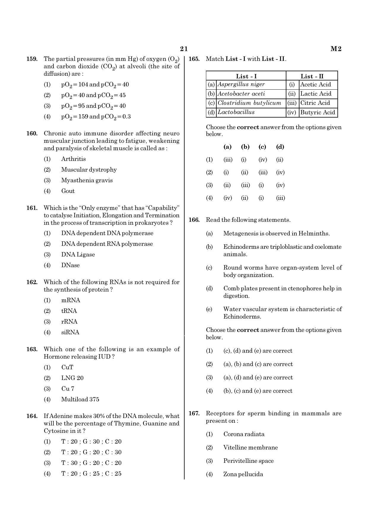 NEET M2 2021 Question Paper - Page 21