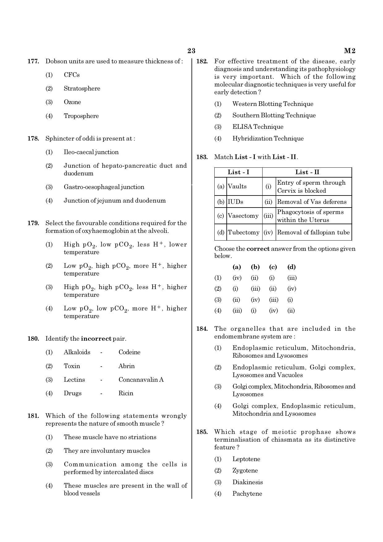 NEET M2 2021 Question Paper - Page 23