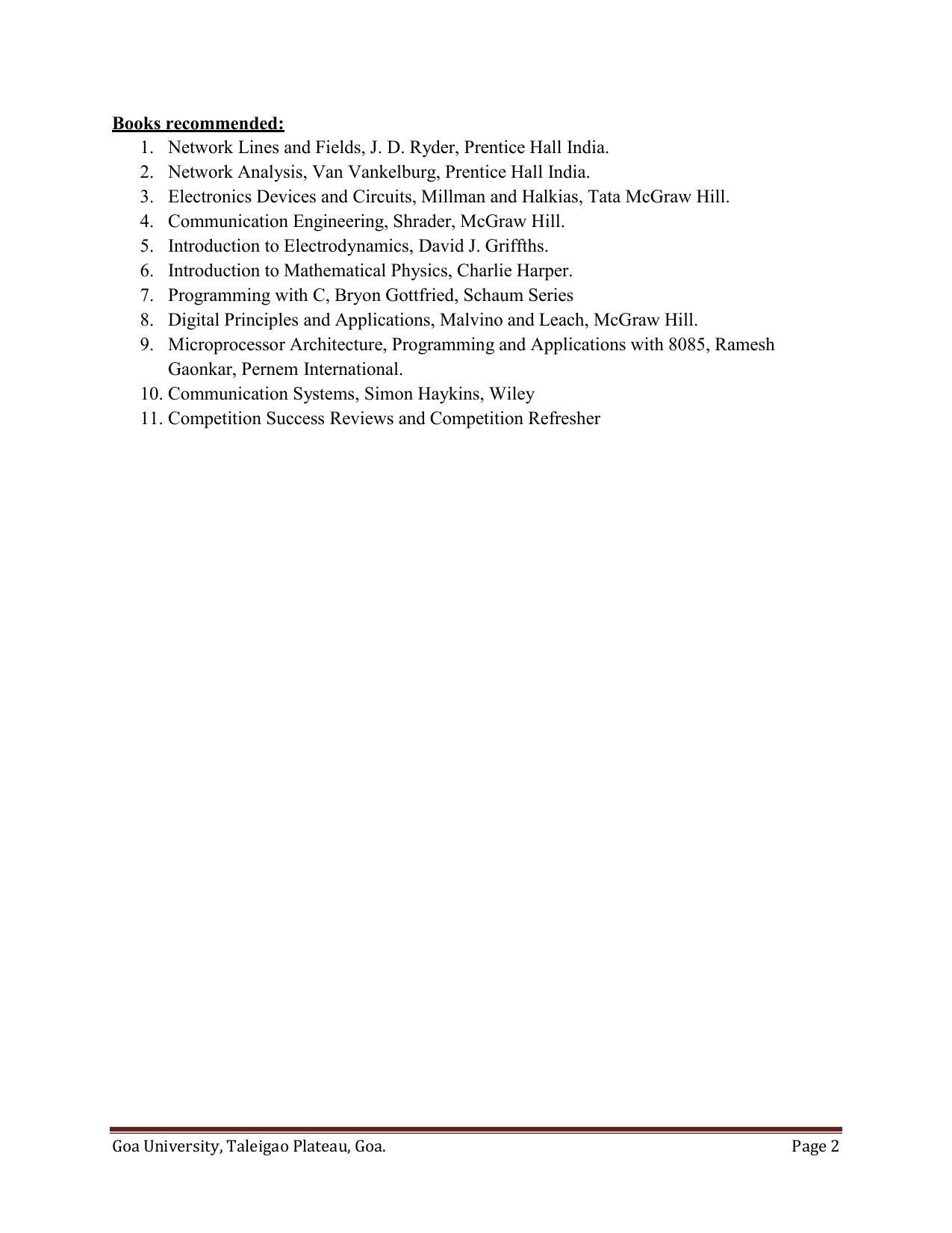 GU ART Electronics Syllabus - Page 2