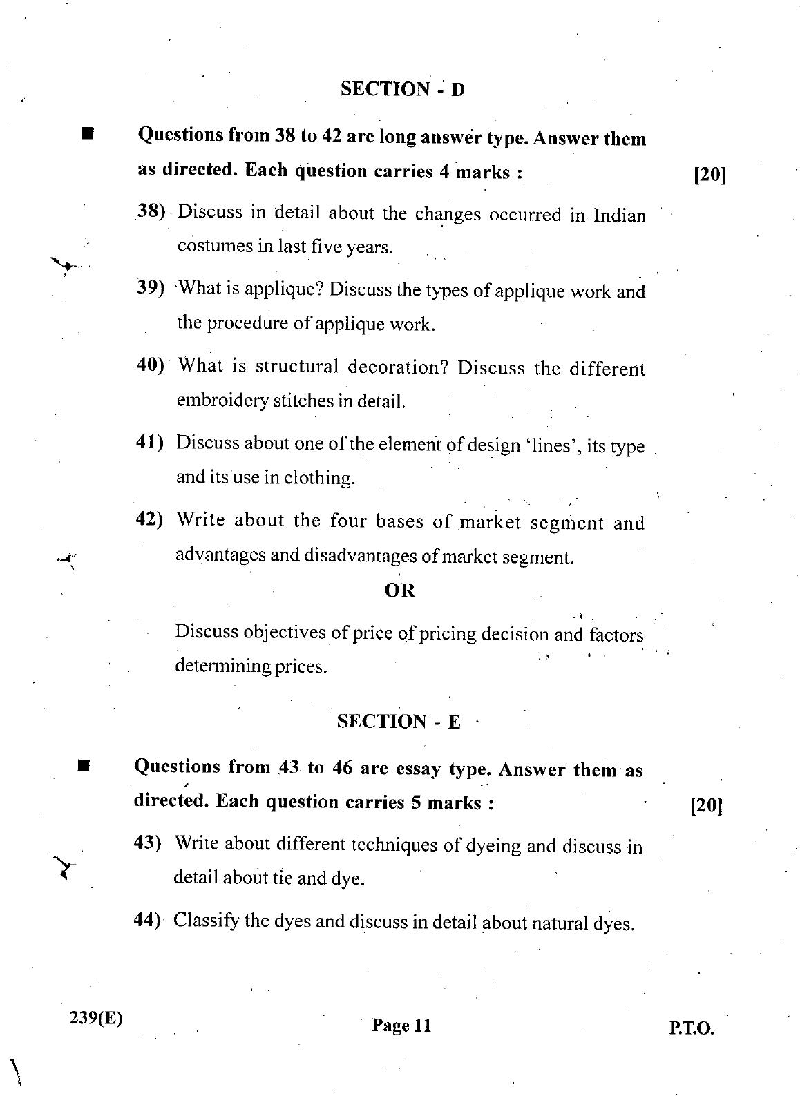 Gujarat Board Class 12th Question Paper March 2019: 239 (GE) - Page 11