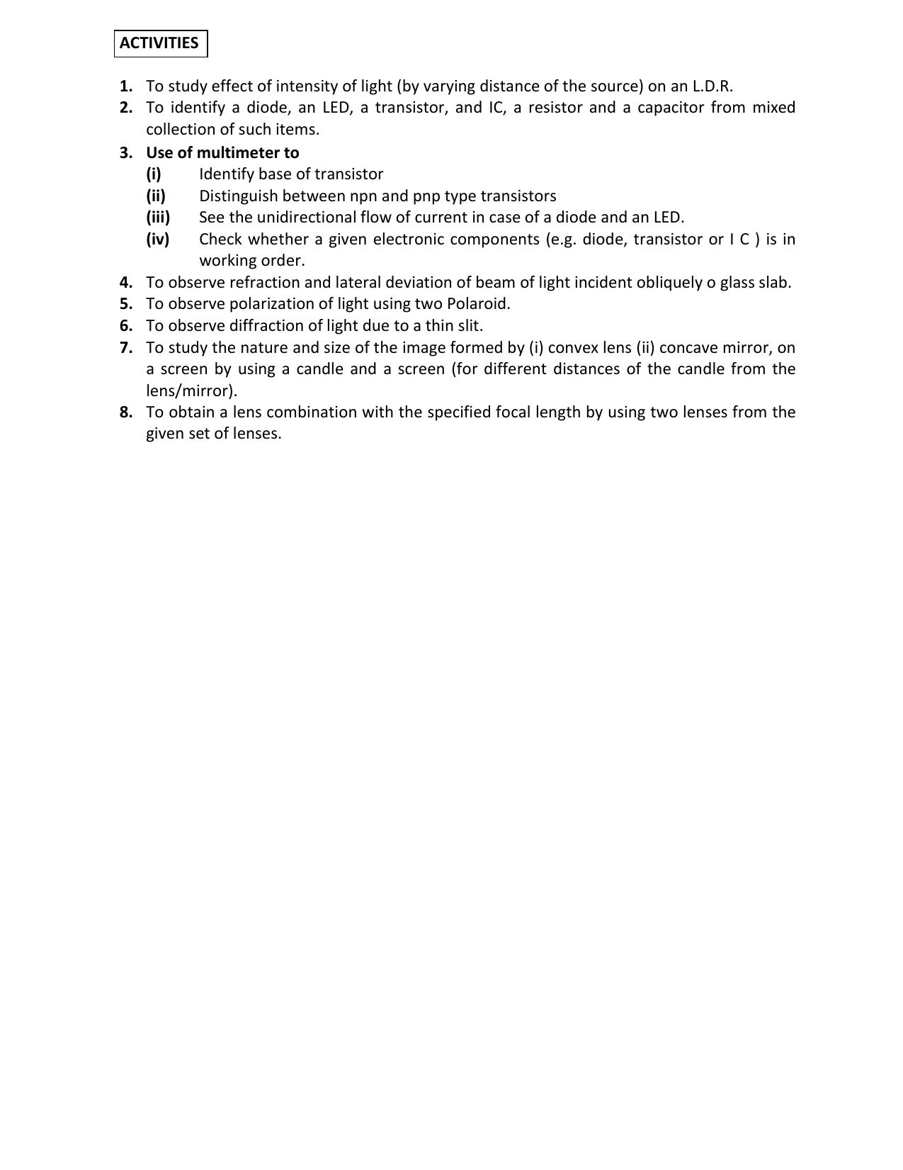 HP Board Class 12th Syllabus for Physics - Page 5