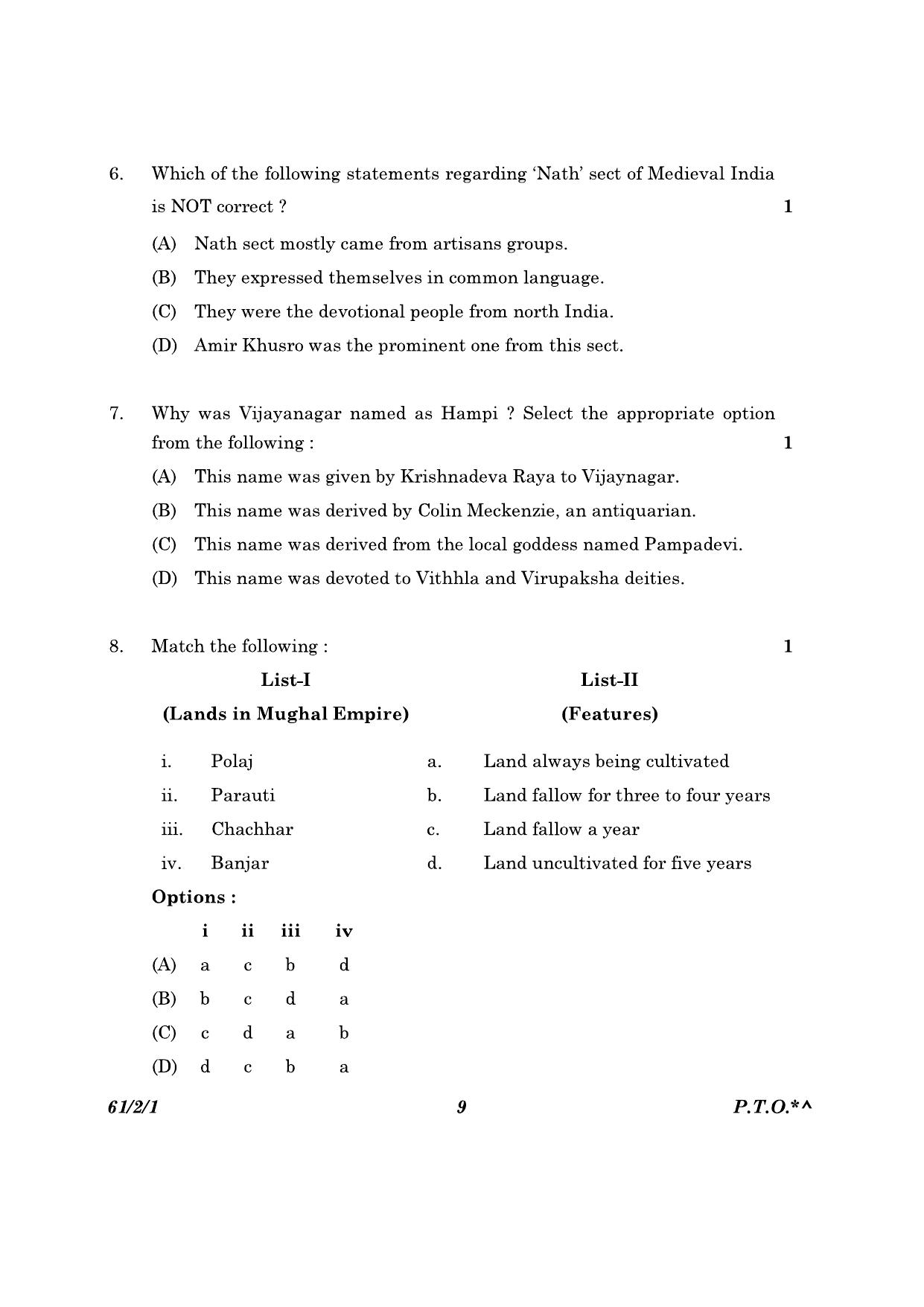 CBSE Class 12 61-2-1 History 2023 Question Paper - Page 9