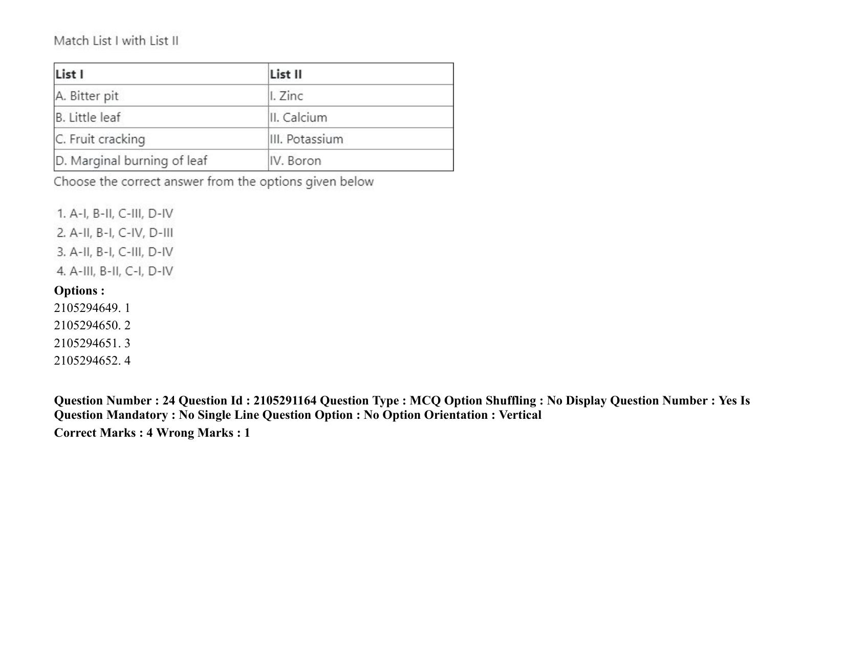 ICAR AIEEA PG 2020 HORTICULTURE Question Paper - Page 16