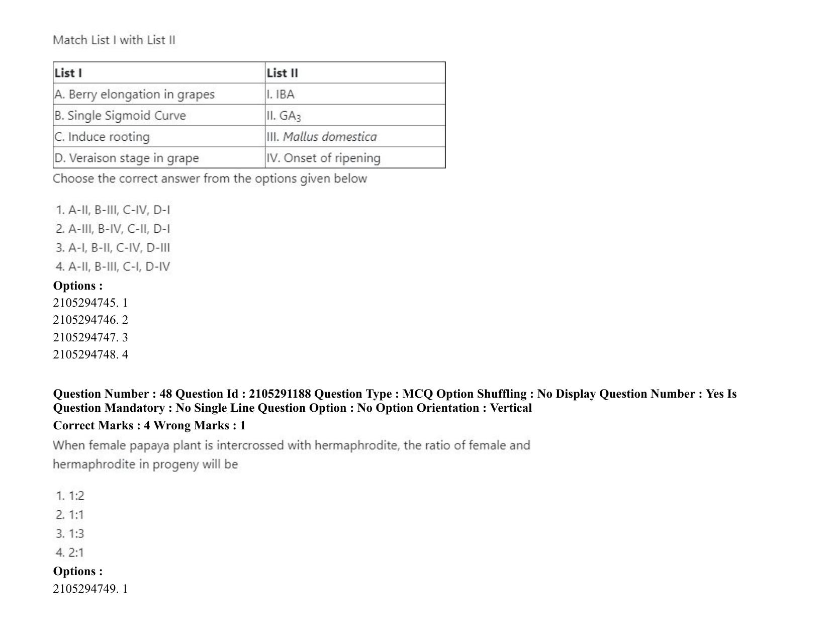 ICAR AIEEA PG 2020 HORTICULTURE Question Paper - Page 30