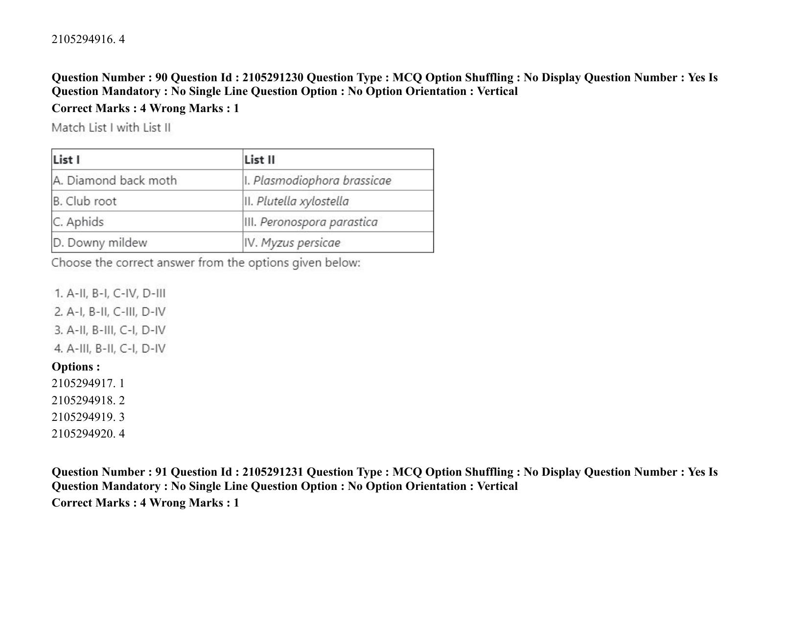 ICAR AIEEA PG 2020 HORTICULTURE Question Paper - Page 53