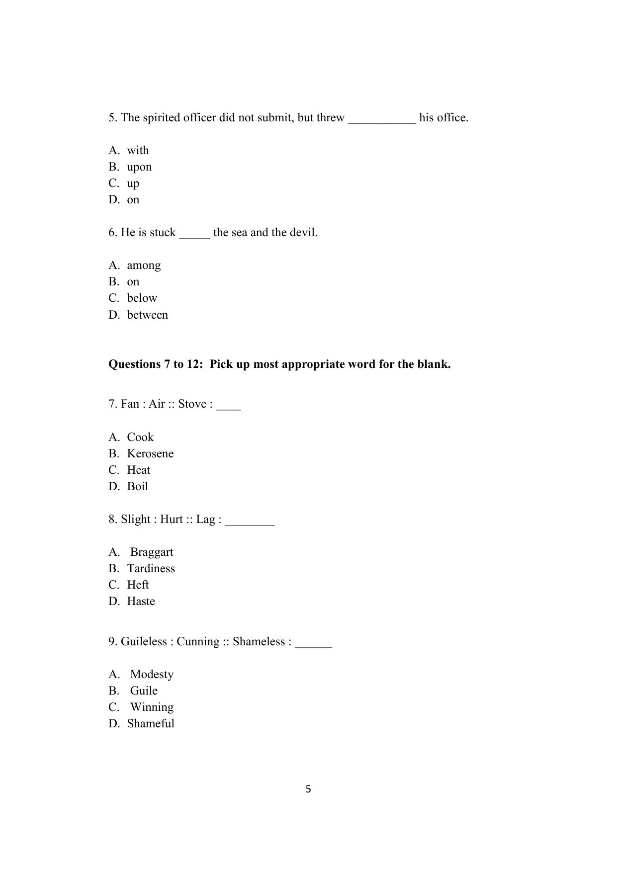 ISI Admission Test M.S (LIS) - Library and Information Science (PLB) 2023 Sample Paper - Page 5