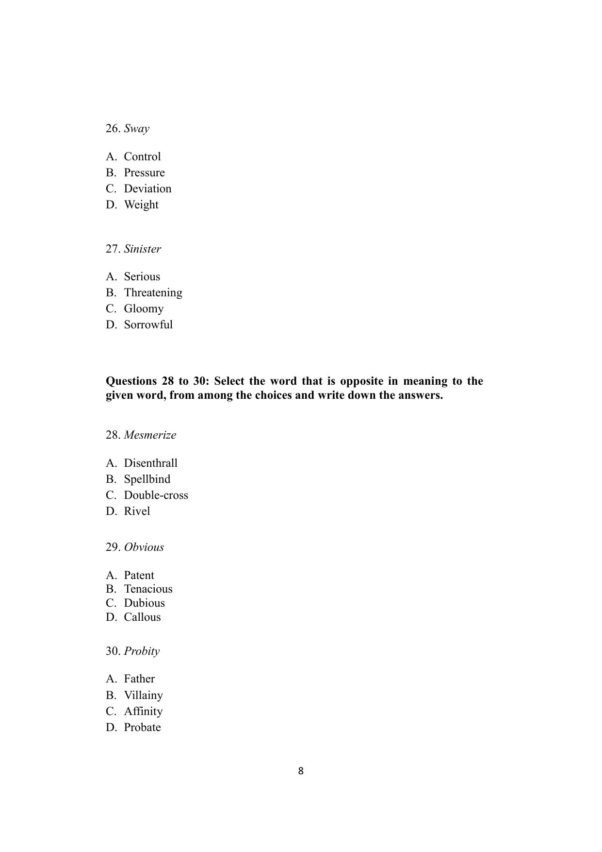 ISI Admission Test M.S (LIS) - Library and Information Science (PLB) 2023 Sample Paper - Page 8