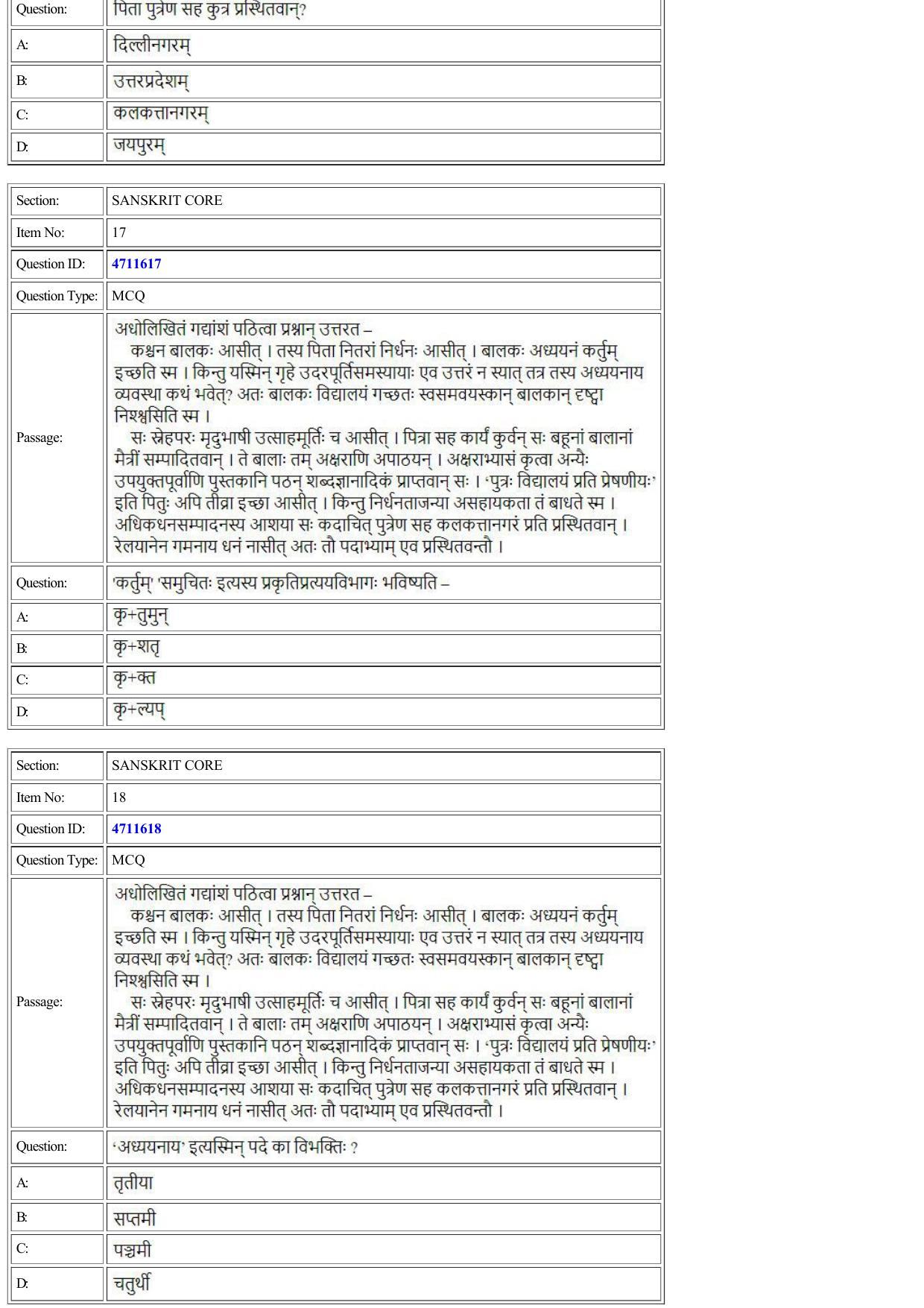 CUET 2022 Question Paper of Sanskrit Core - Page 8