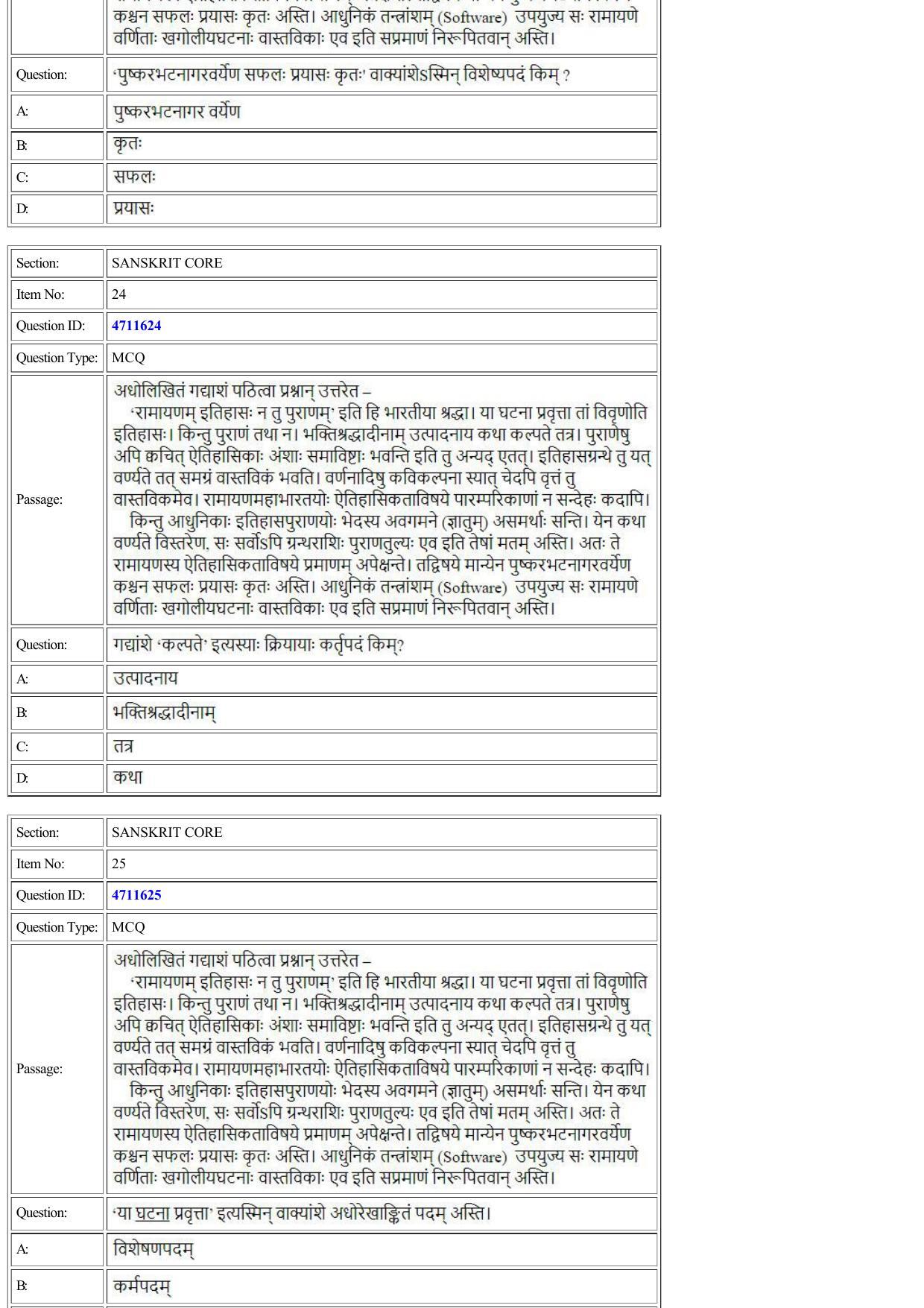 CUET 2022 Question Paper of Sanskrit Core - Page 11