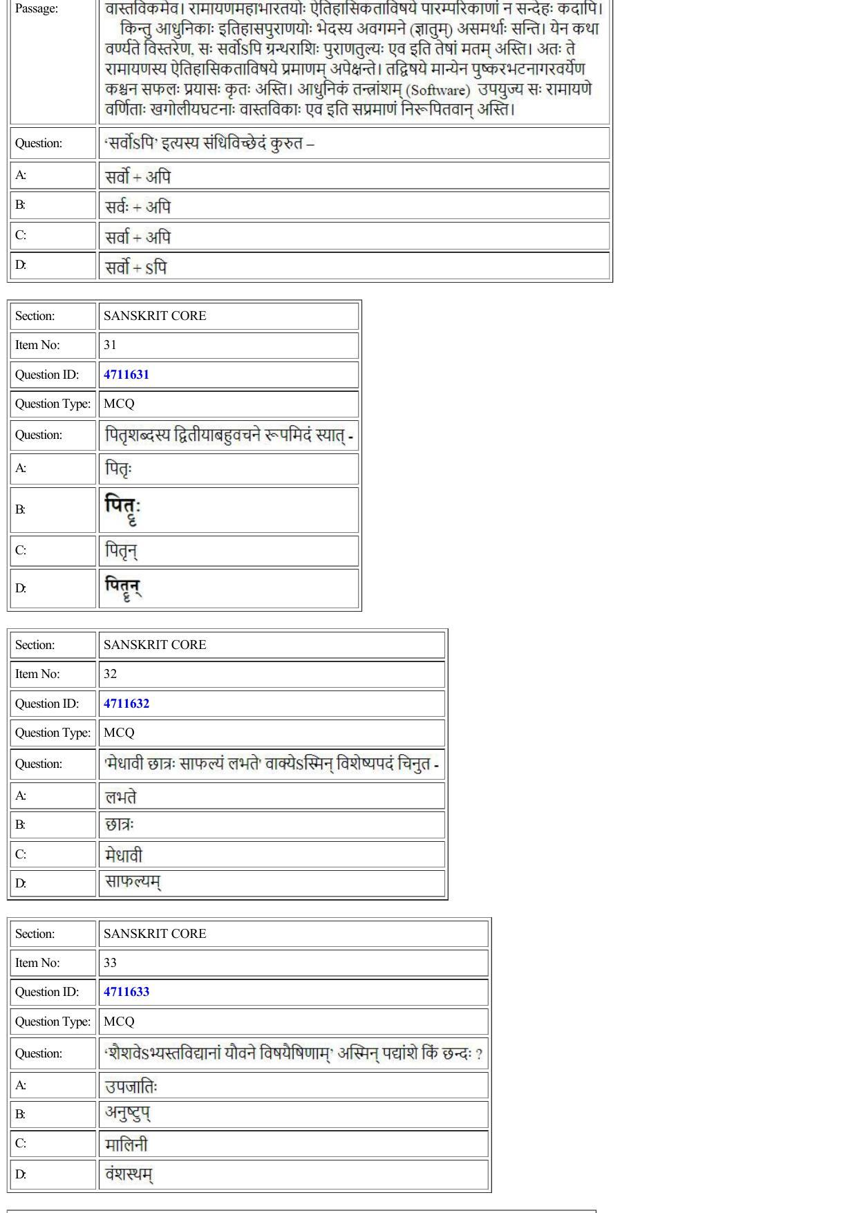 CUET 2022 Question Paper of Sanskrit Core - Page 14