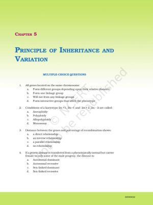 NCERT Exemplar Book for Class 12 Biology: Chapter 5 Principle of Inheritance and Variation