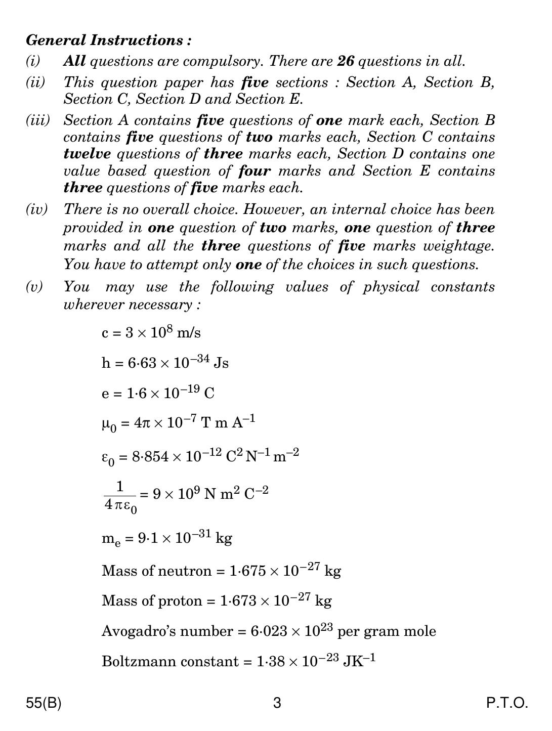 CBSE Class 12 55(B) Physics For Blind 2018 Question Paper - Page 3