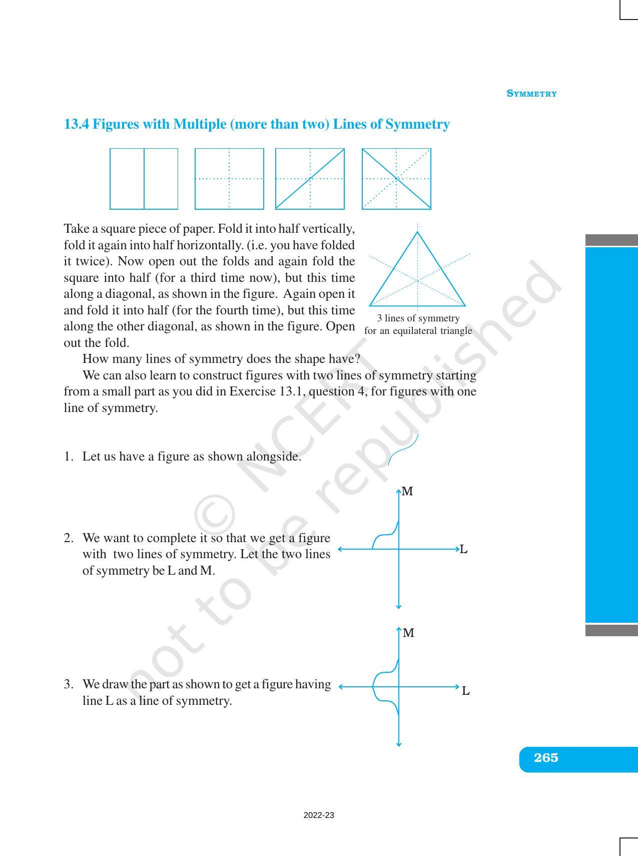 NCERT Book for Class 6 Maths: Chapter 13-Symmetry - Page 5