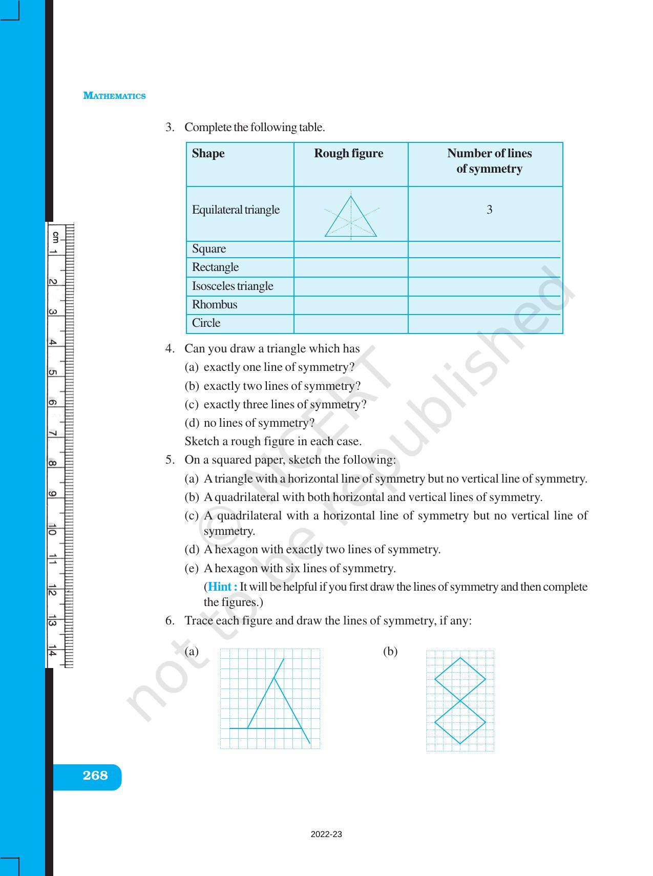 NCERT Book for Class 6 Maths: Chapter 13-Symmetry - Page 8